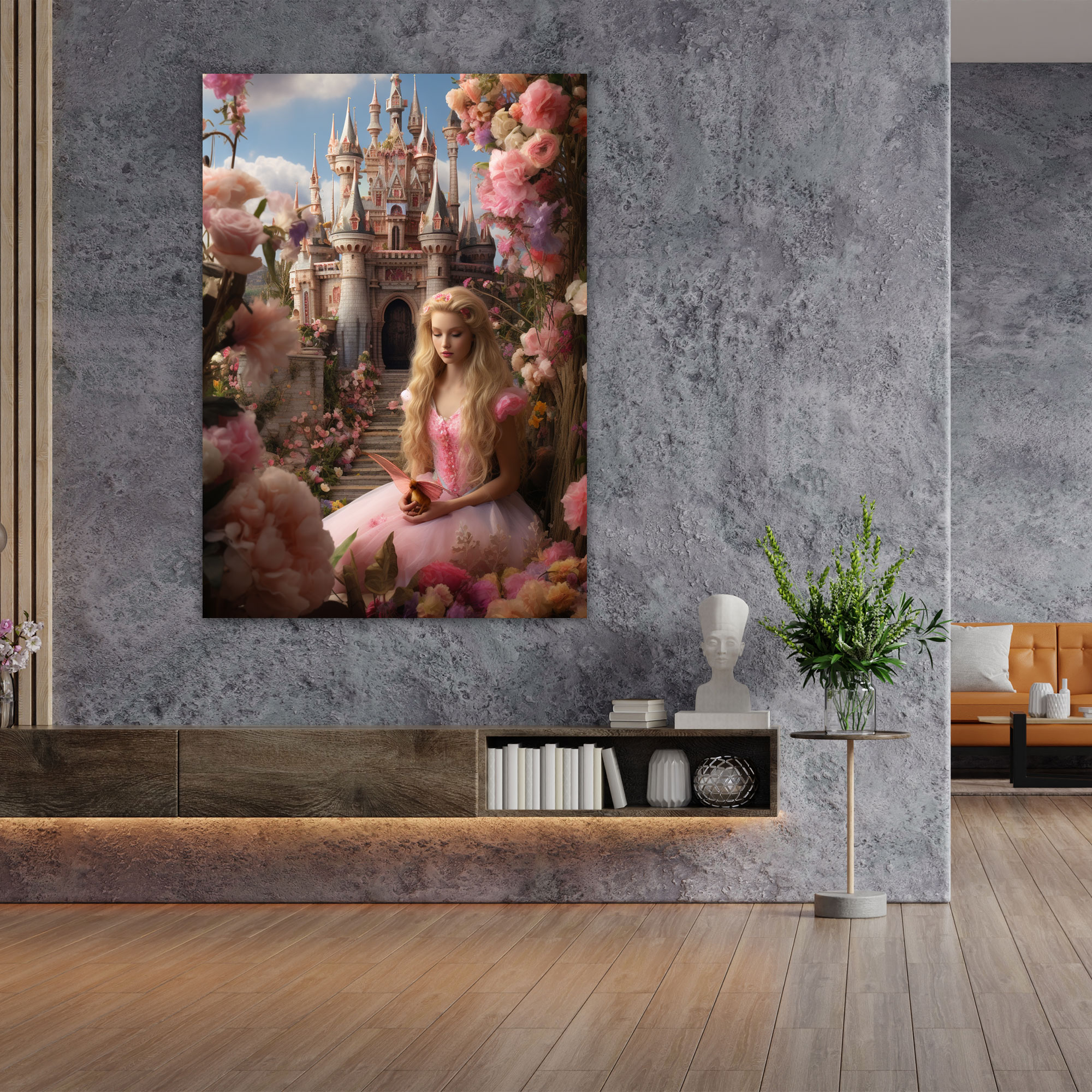 Barbie Fairy-Tale Castle Canvas Print - Barbie, Wall Art, Whimsical, Home Decoration