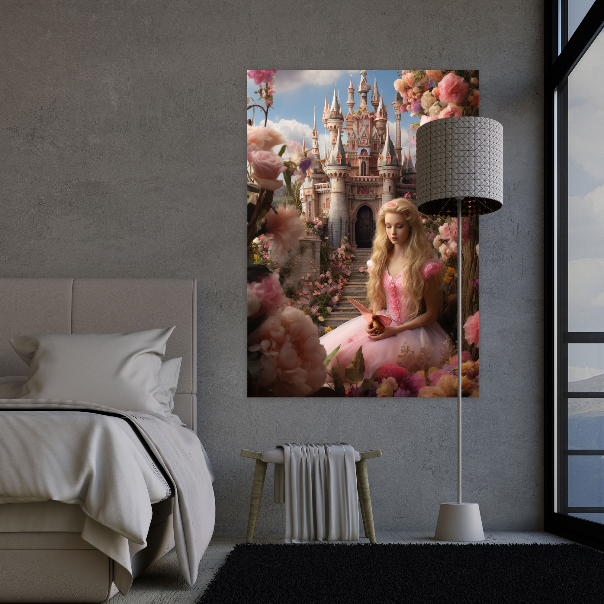 Barbie Fairy-Tale Castle Canvas Print - Barbie, Wall Art, Whimsical, Home Decoration