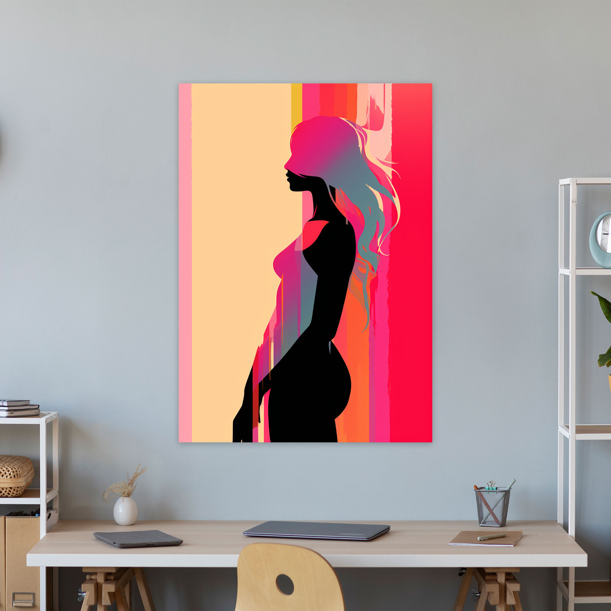 Barbie Canvas Print - Abstract Silhouette - Barbie, Minimalist, Home Decoration, Barbie