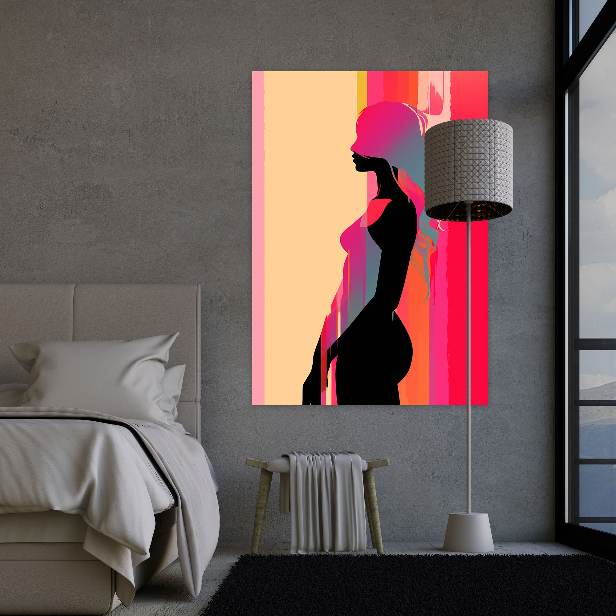 Barbie Canvas Print - Abstract Silhouette - Barbie, Minimalist, Home Decoration, Barbie