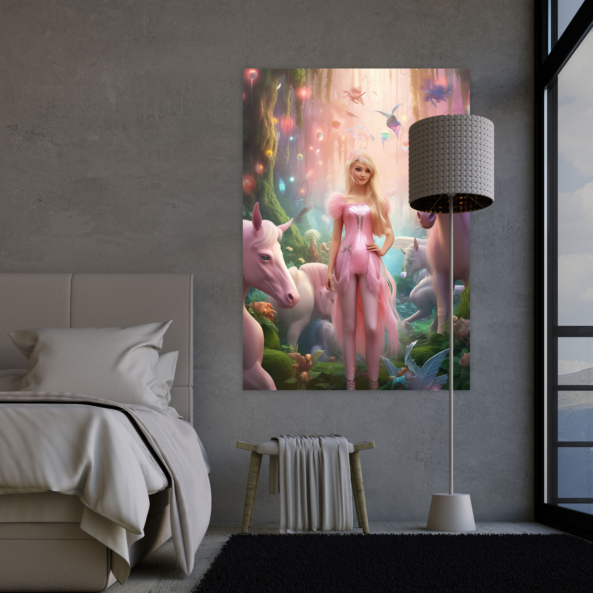 Barbie Canvas Print - Enchanted Forest - Barbie, Wall Art, Whimsical, Canvas Print