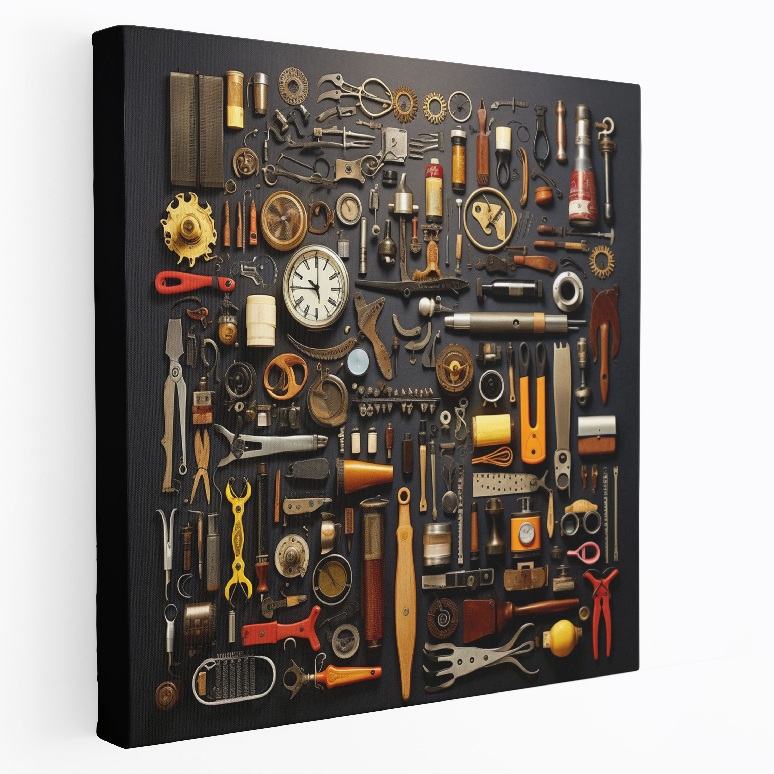Barber Tools Collage Canvas Print - Barber, Canvas Wall Art, Intriguing, Collage