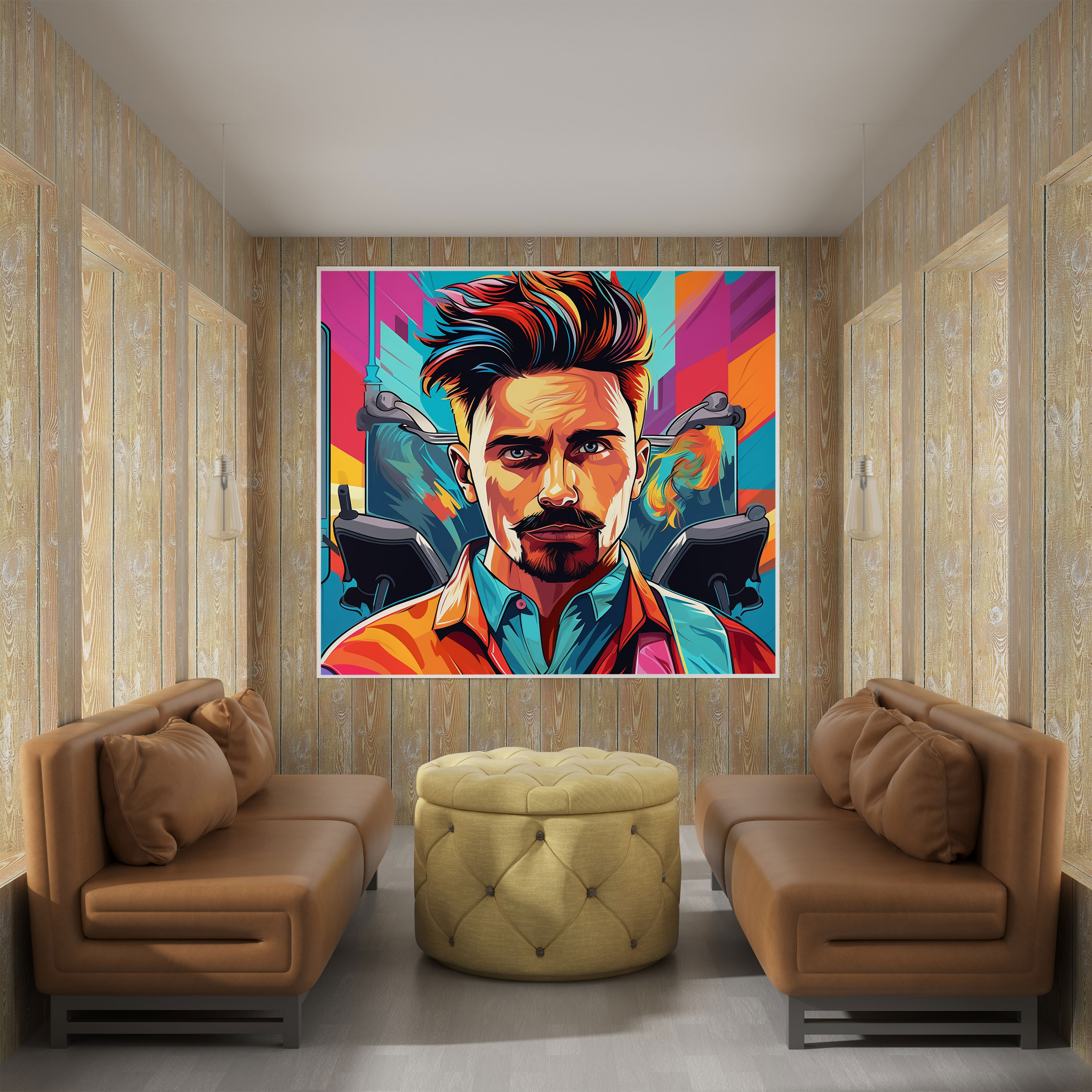 Pop Art Barber Canvas Print - Barber, Wall Art, Barber, Canvas