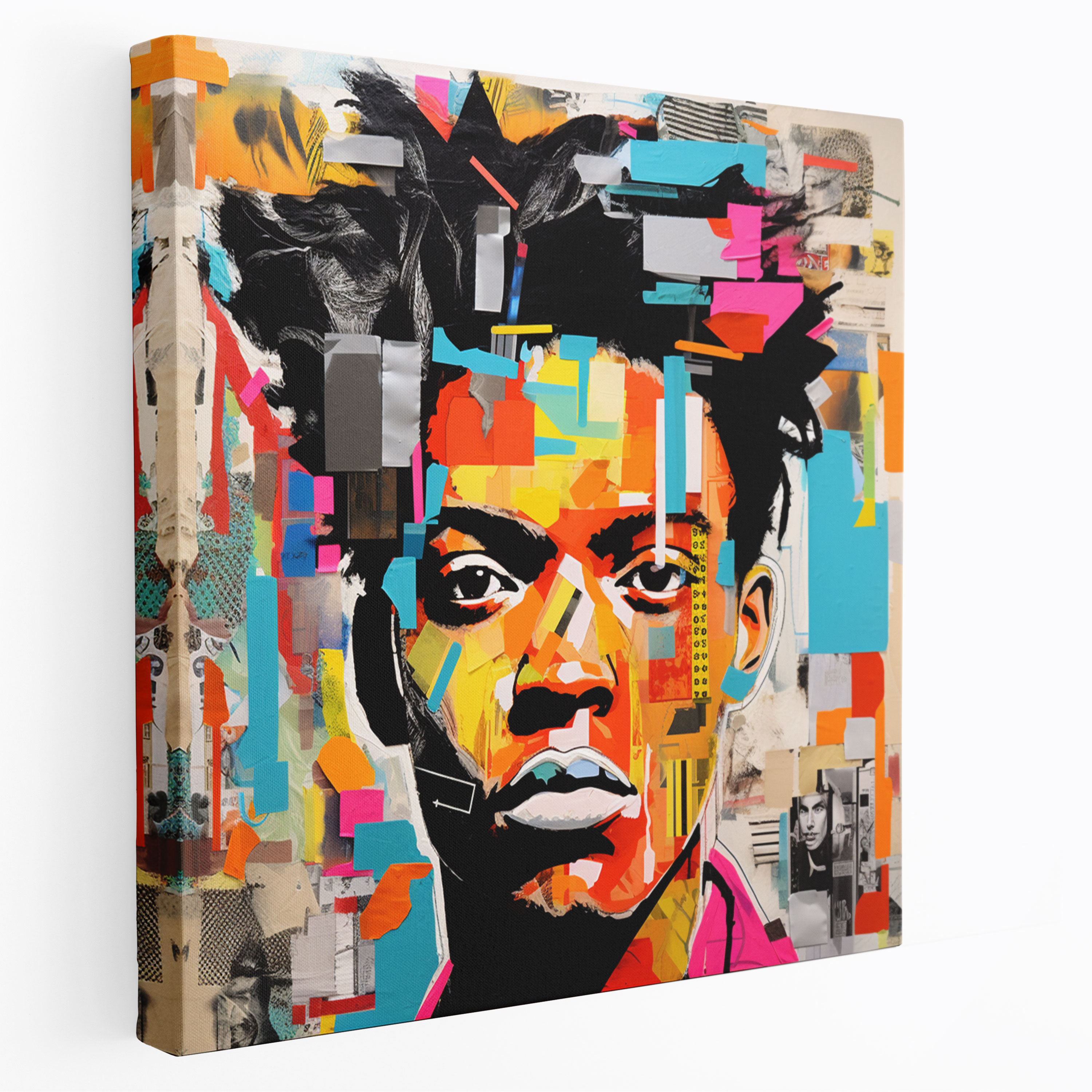 Basquiat Canvas Print - Pop Art Collage - Basquiat, Unique, Wall Decoration, Bold Colors
