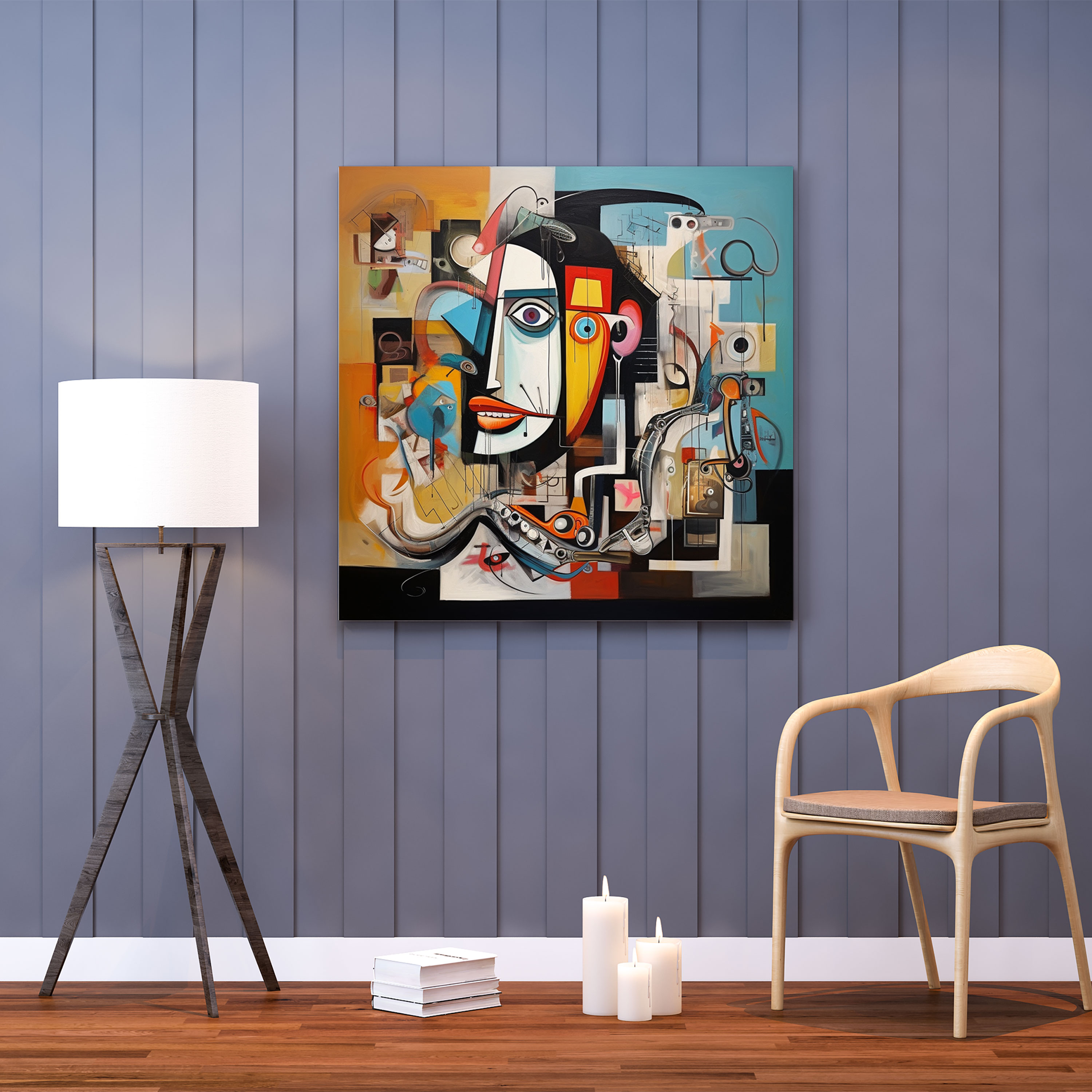 Basquiat Wall Art - Cubist Composition - Basquiat, Basquiat, Wall Art, Fragmented
