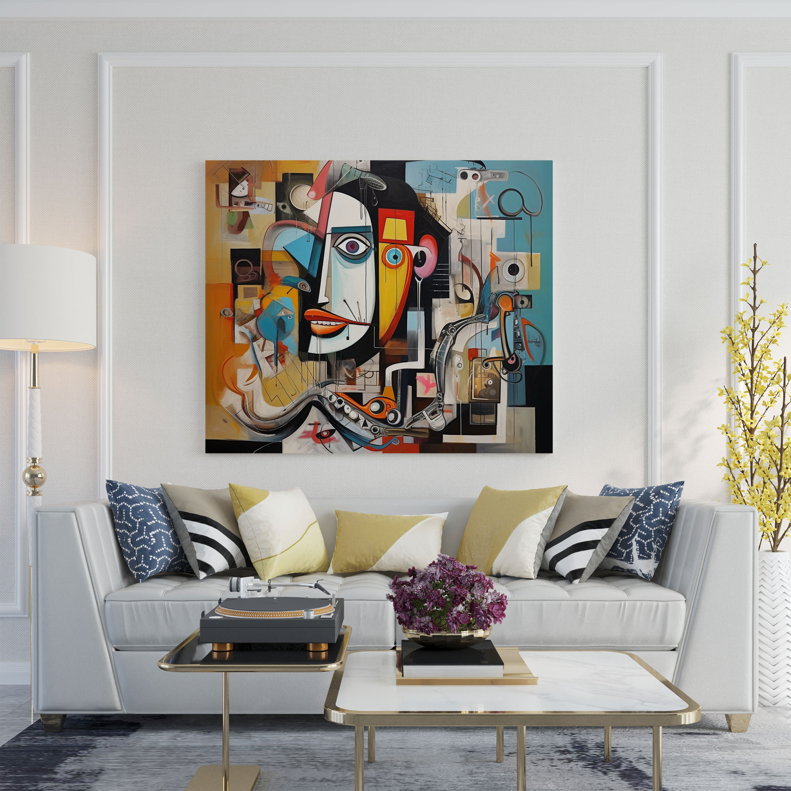 Basquiat Wall Art - Cubist Composition - Basquiat, Basquiat, Wall Art, Fragmented