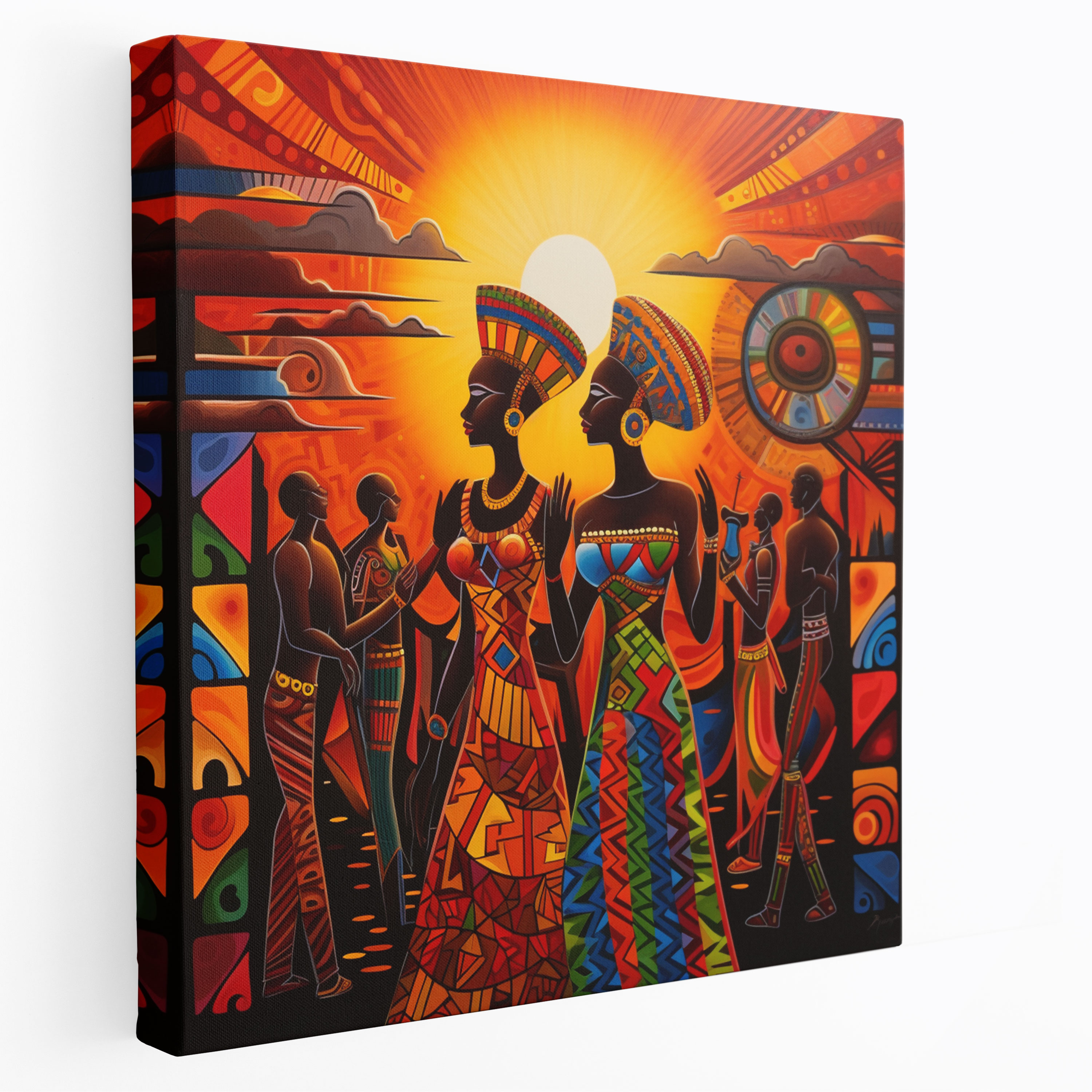 Basquiat Canvas Print - African Art Wall Decoration - Basquiat, Canvas, Rhythmic Patterns, Wall Art