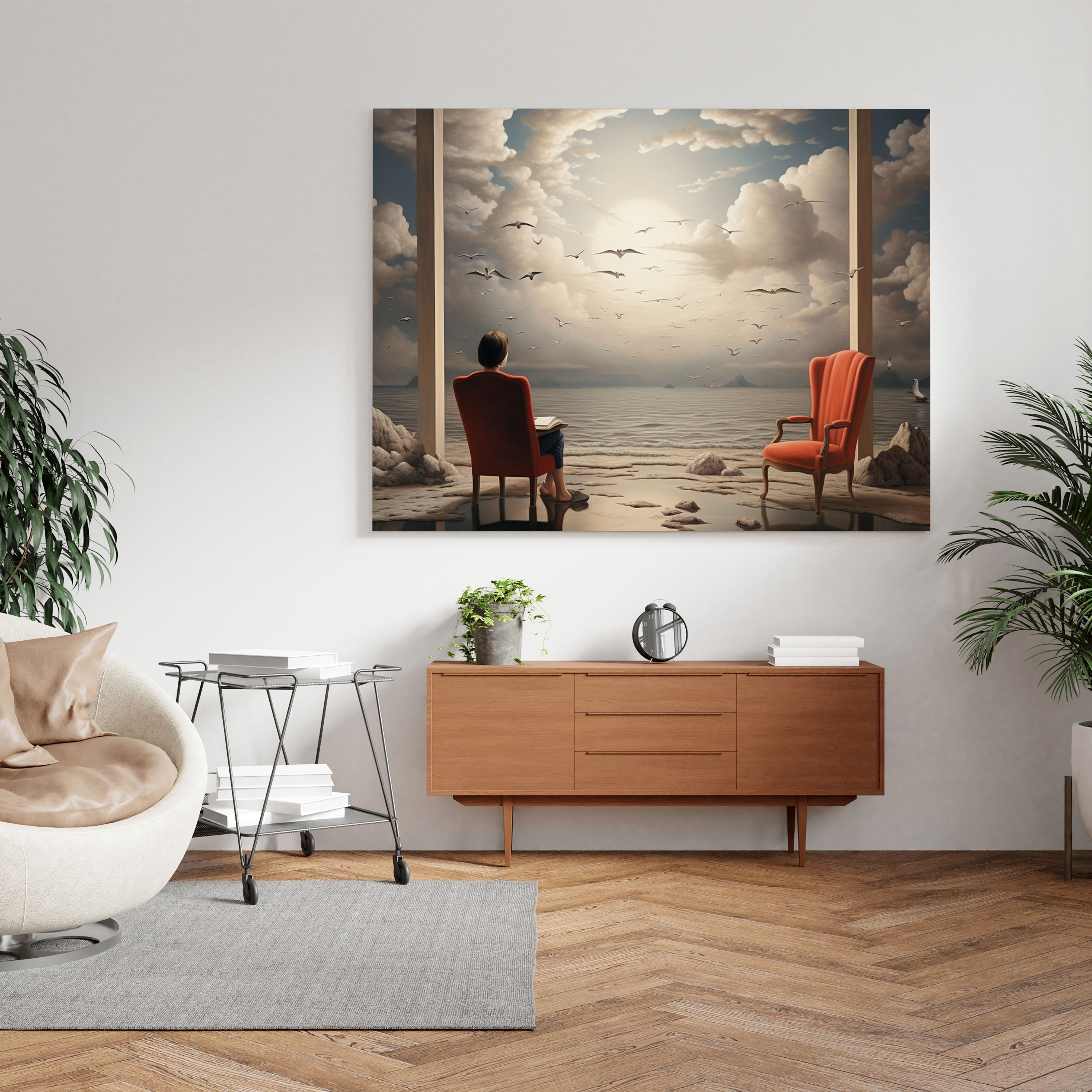 Basquiat Wall Art - Surrealistic Canvas Print - Basquiat, Canvas, Canvas Wall Art, Surrealistic