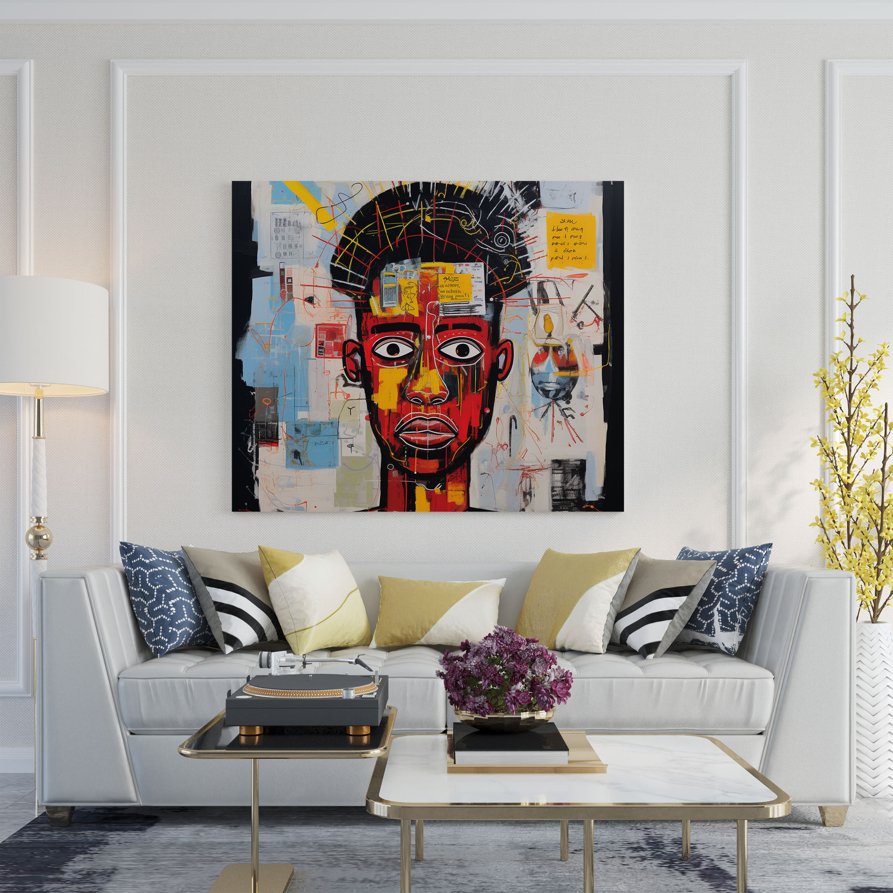 Basquiat Wall Art - Powerful Portraits - Basquiat, Canvas Print, Canvas Wall Art, Powerful Portrait