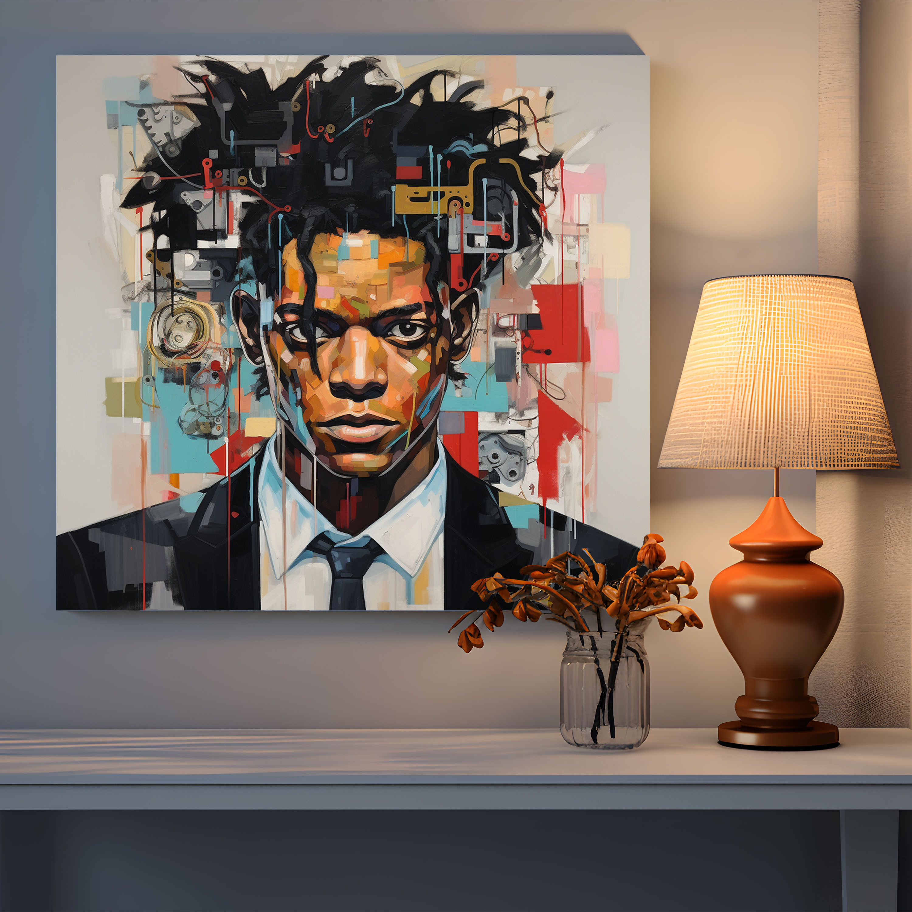 Basquiat Canvas Print - Surreal Reflections - Basquiat, Canvas Print, Basquiat, Figurative Art