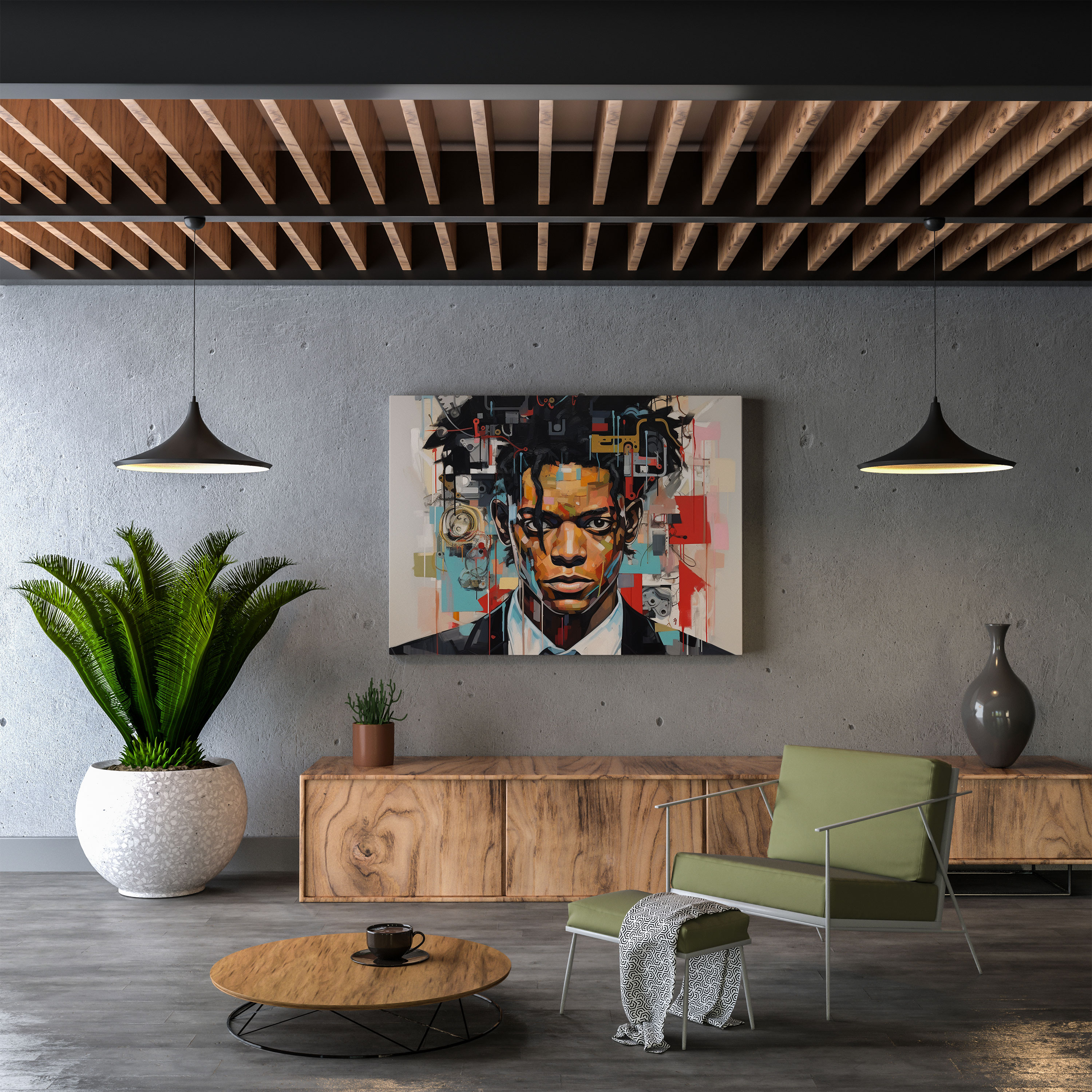 Basquiat Canvas Print - Surreal Reflections - Basquiat, Canvas Print, Basquiat, Figurative Art