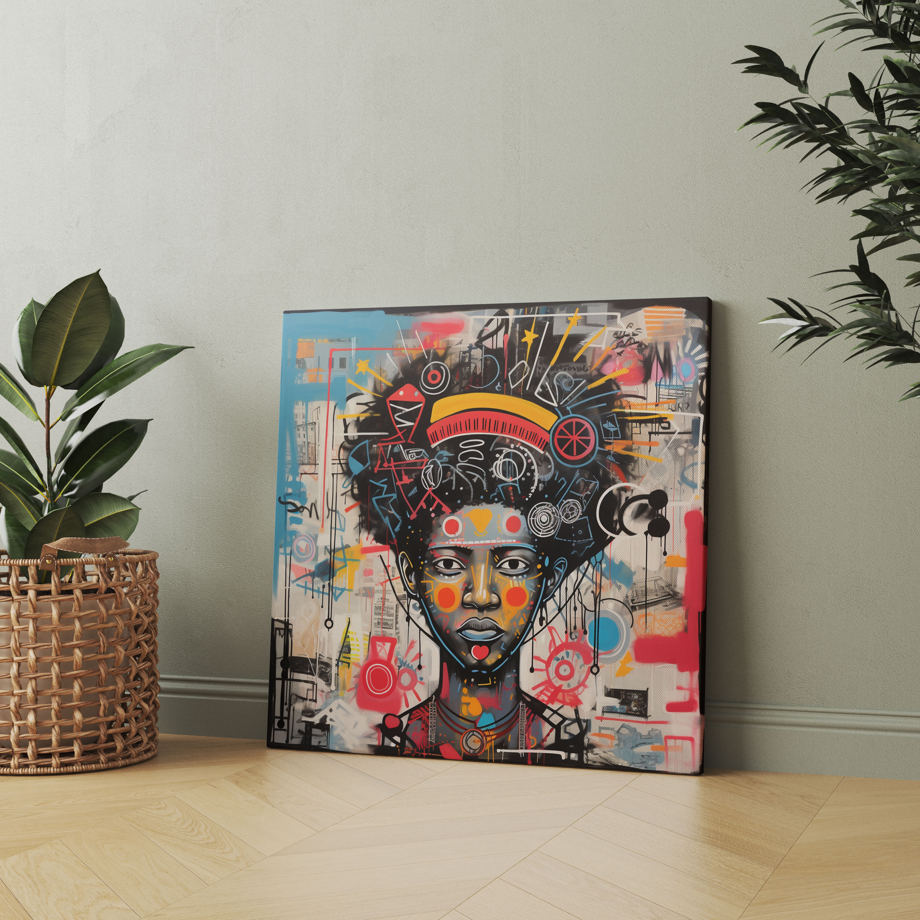 Basquiat Cultural Wall Art - Basquiat, Canvas Print, Canvas, Home Decoration