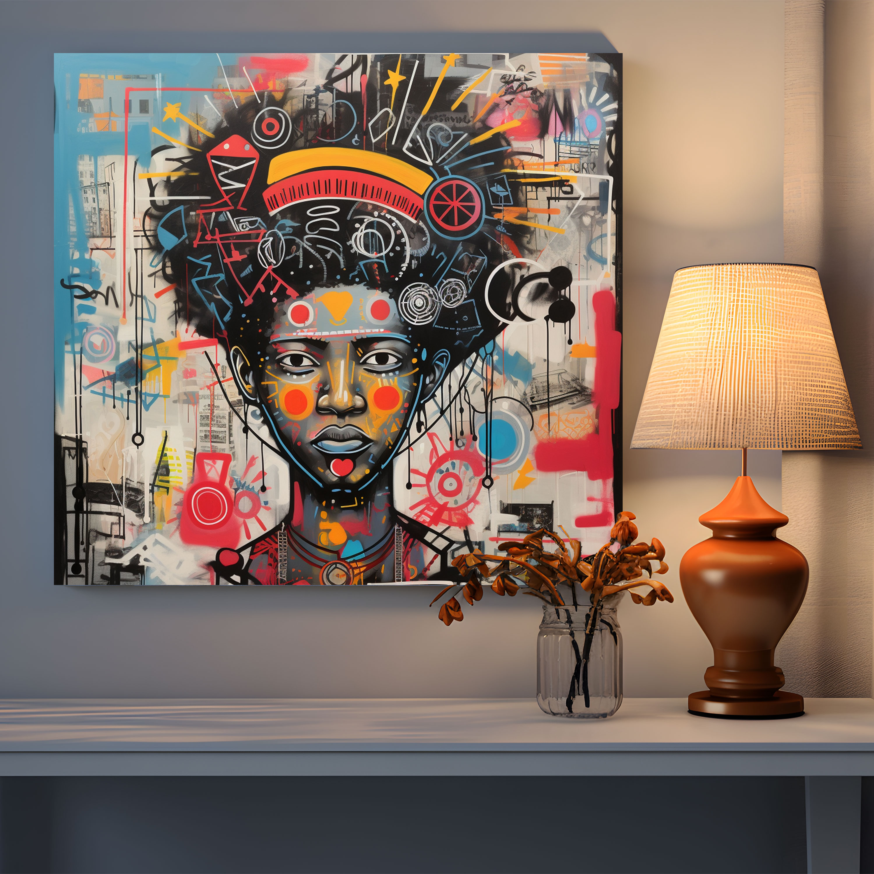Basquiat Cultural Wall Art - Basquiat, Canvas Print, Canvas, Home Decoration