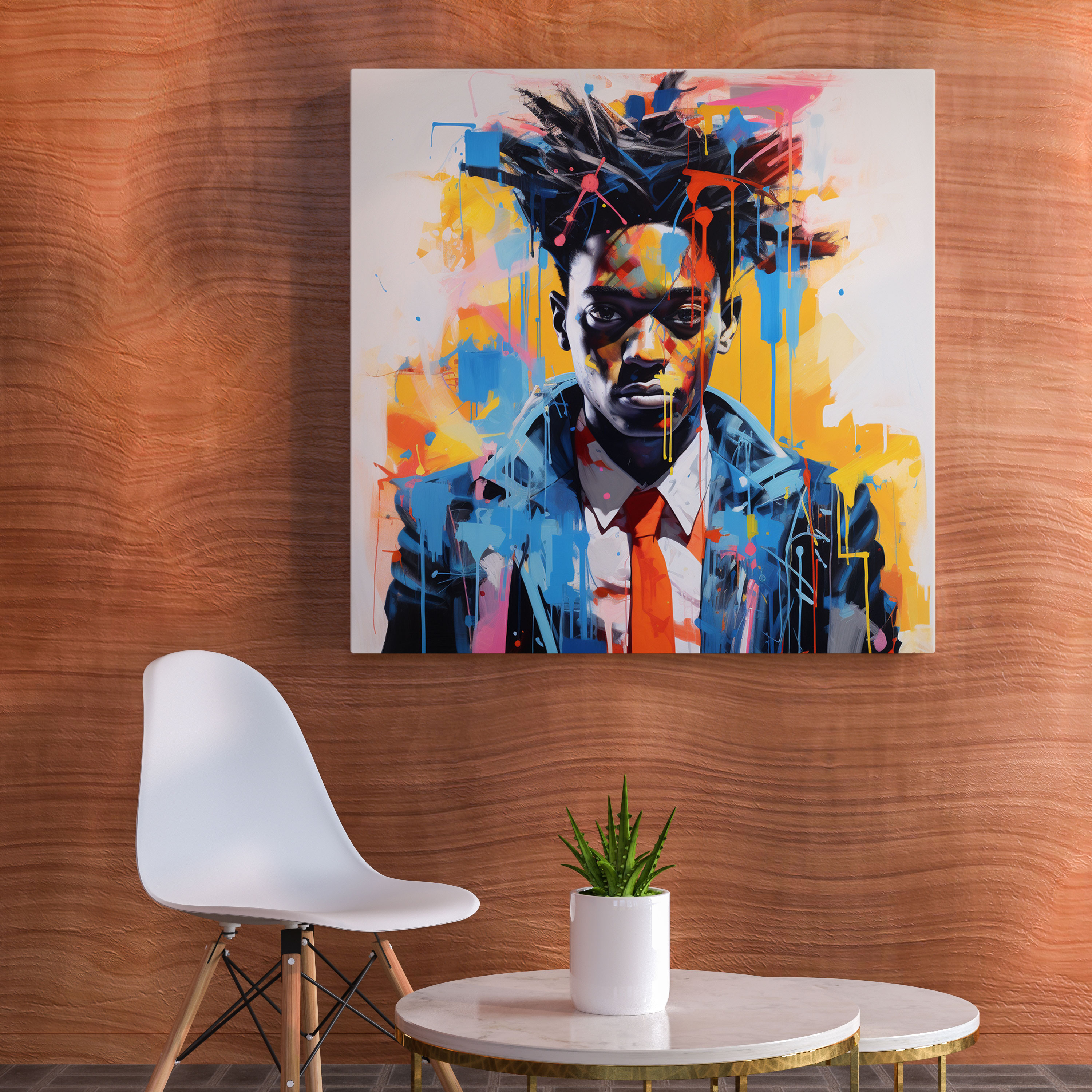 Basquiat Portraiture Canvas Print - Basquiat, Wall Art, Canvas Wall Art, Canvas Print
