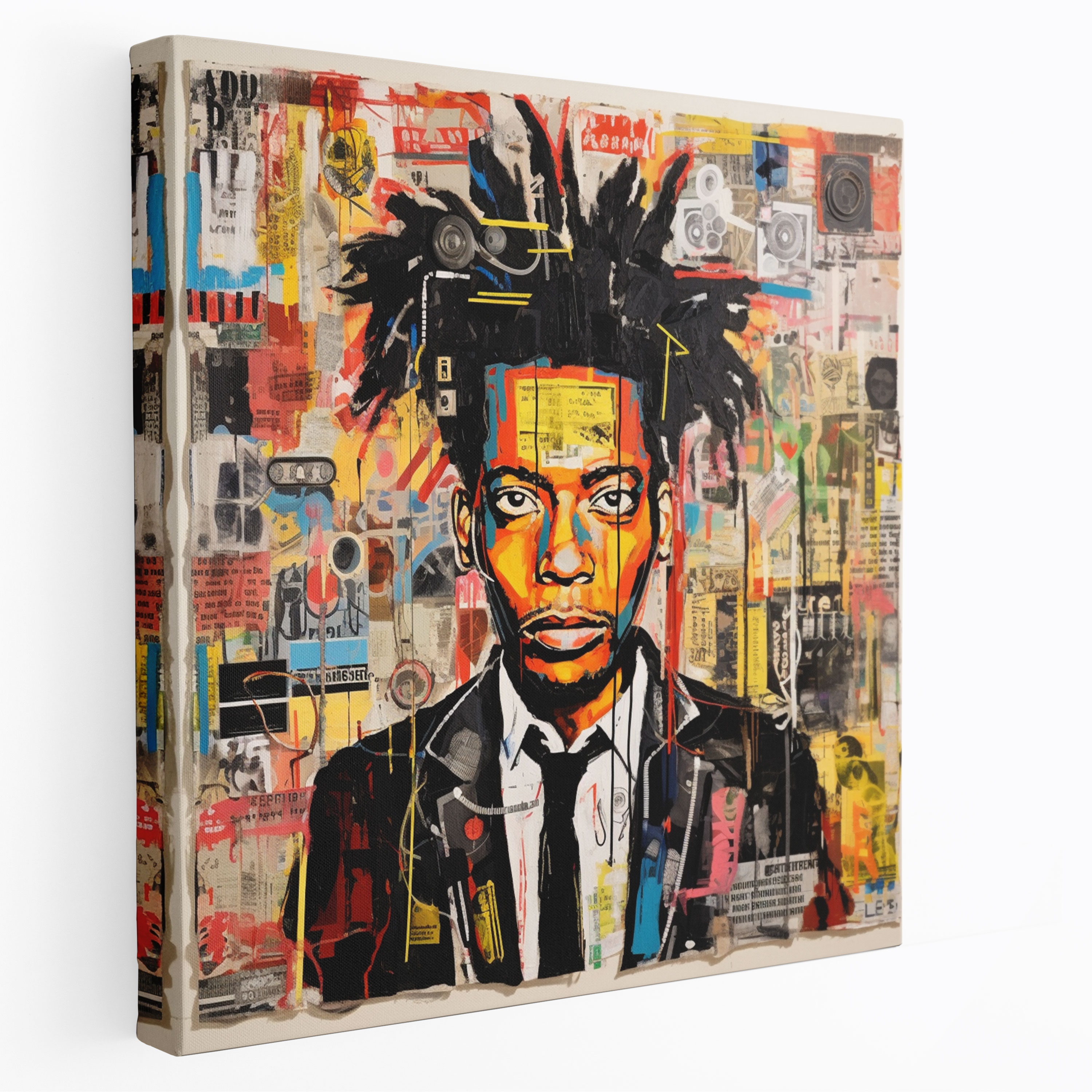 Basquiat Kelime Oyunu Duvar Sanatı - Siyasi Farkındalık Ev Dekorasyonu Kanvas Tablo