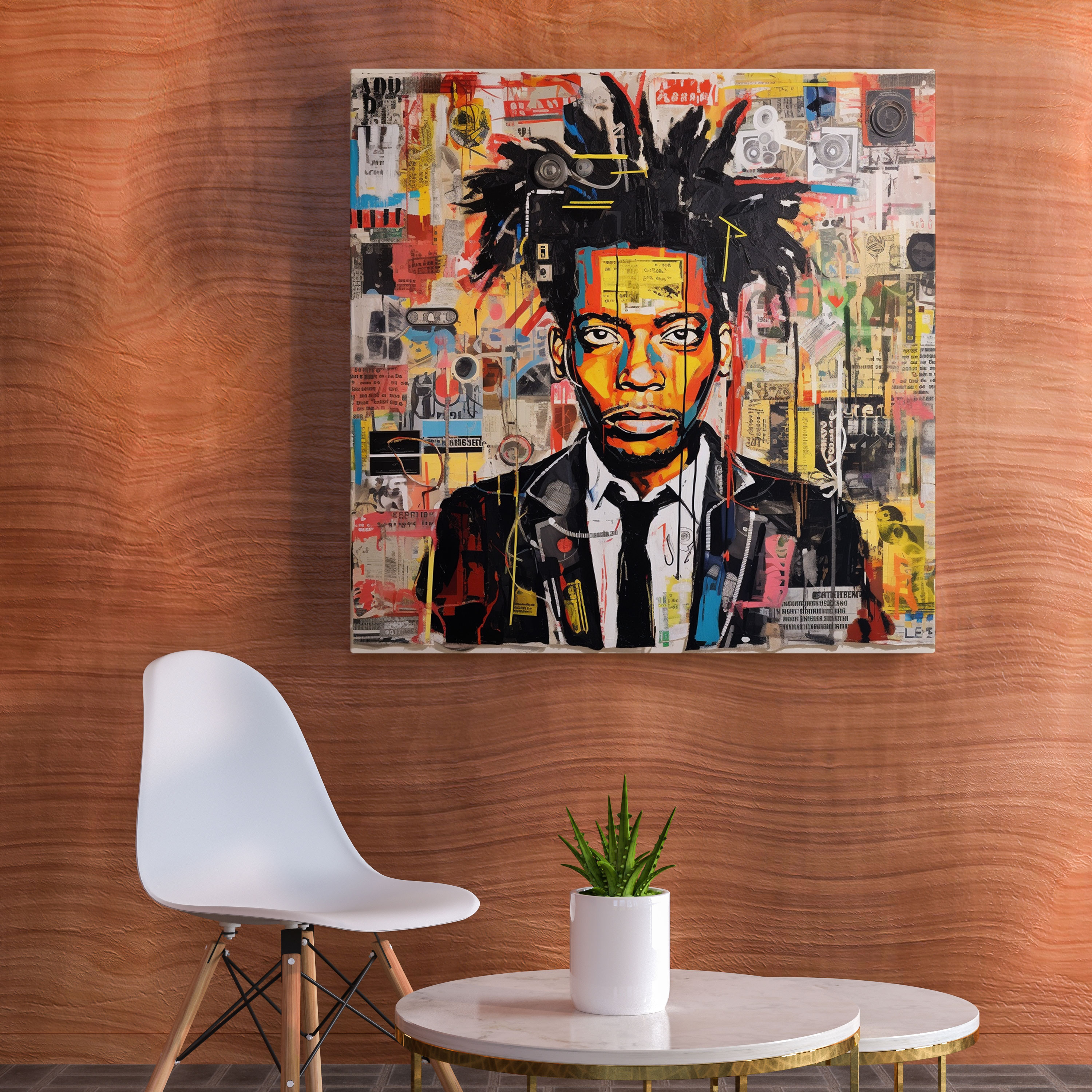 Basquiat Kelime Oyunu Duvar Sanatı - Siyasi Farkındalık Ev Dekorasyonu Kanvas Tablo