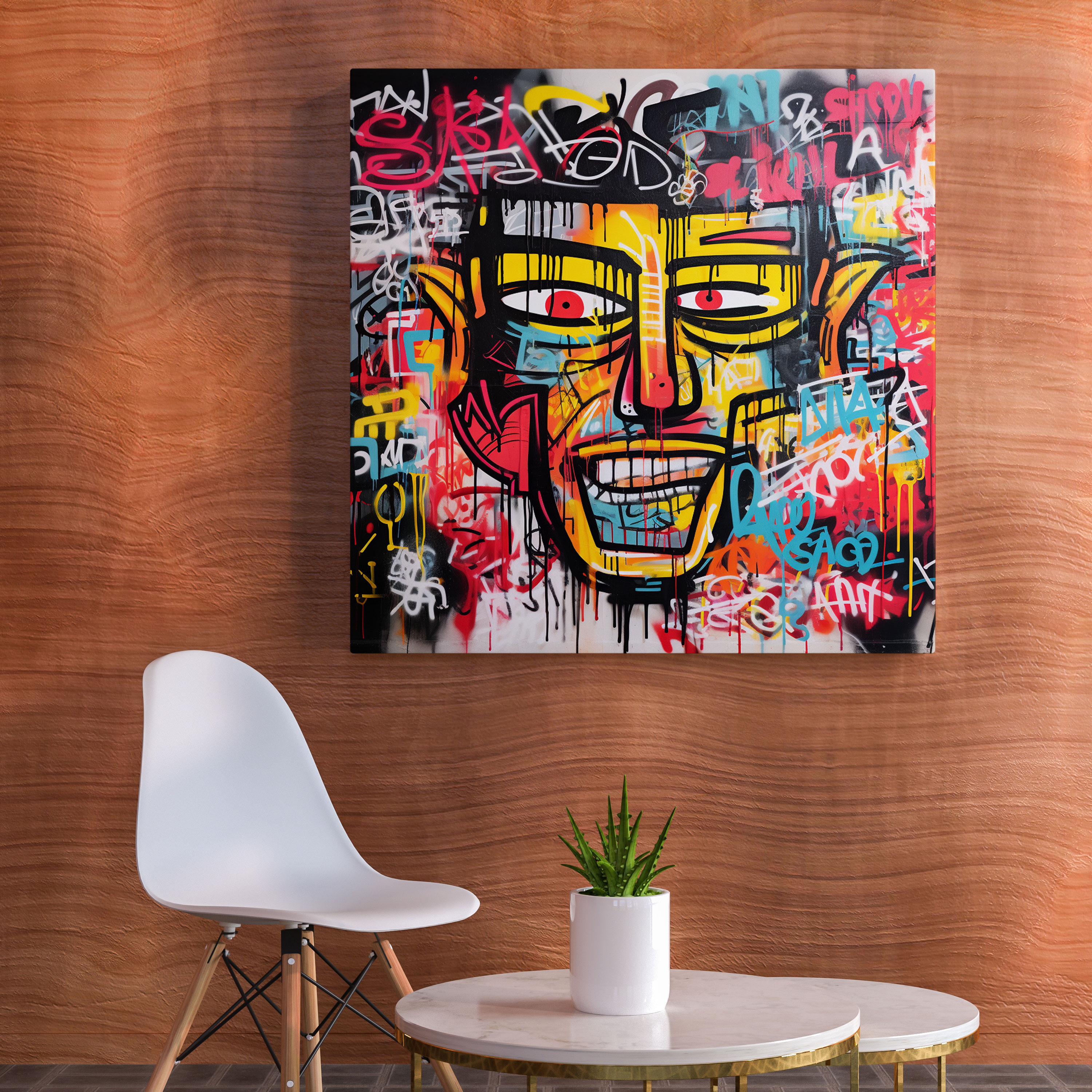 Basquiat Wall Art - Bold Graffiti-Style Lettering With Iconic Quotes - Basquiat, Wall Art, Basquiat, Canvas Artwork