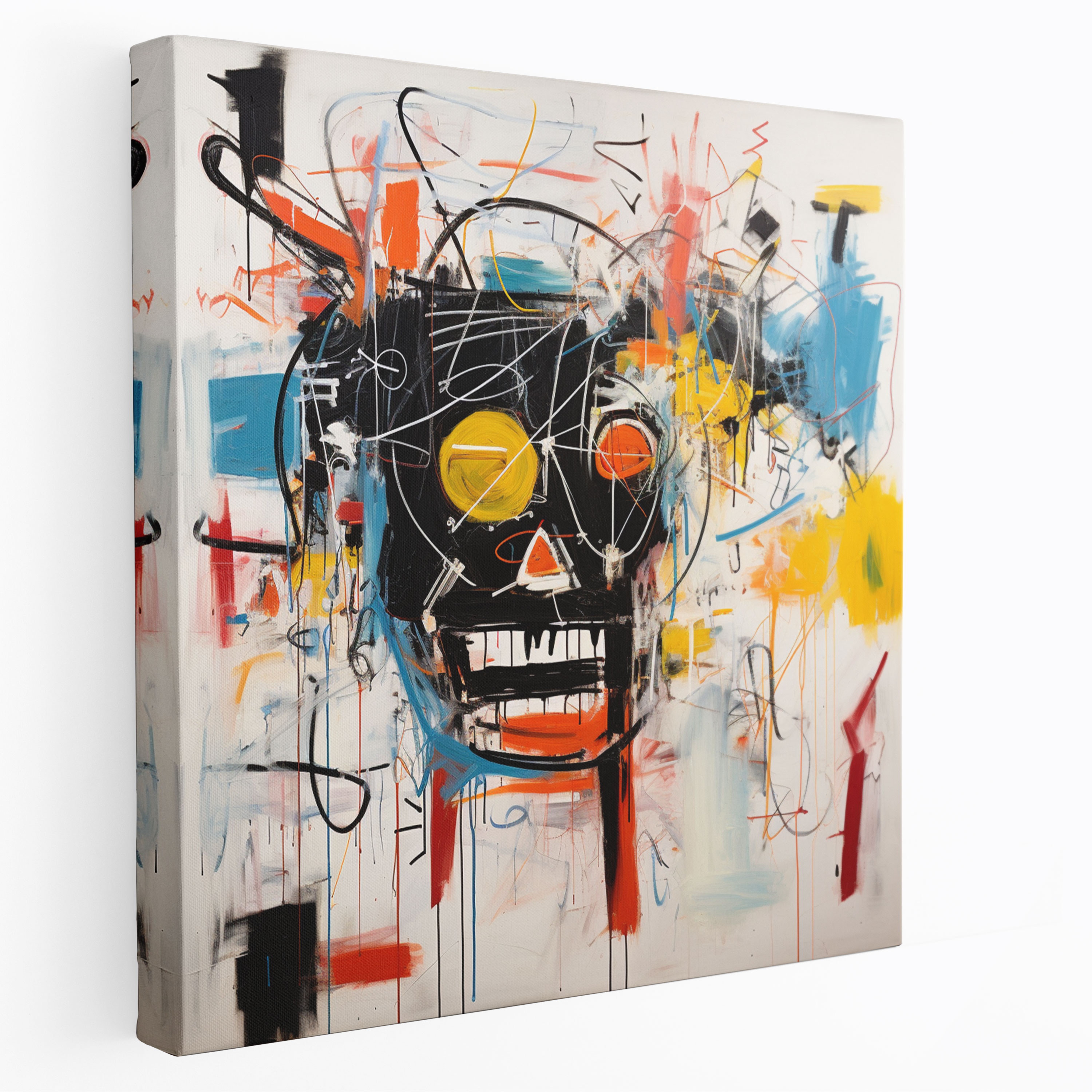 Basquiat Canvas Print - Abstract Expressionist Painting With Energetic Brushwork - Basquiat, Unique Wall Art, Abstract Expressionist Painting, Canvas Wall Art