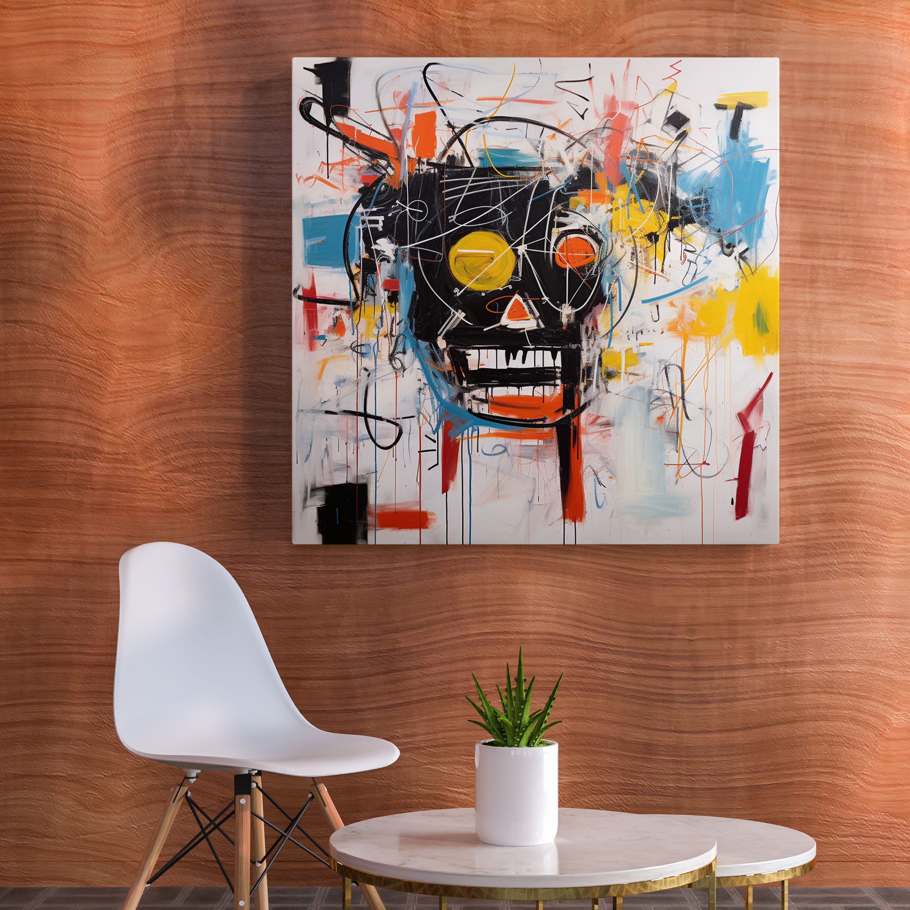 Basquiat Canvas Print - Abstract Expressionist Painting With Energetic Brushwork - Basquiat, Unique Wall Art, Abstract Expressionist Painting, Canvas Wall Art