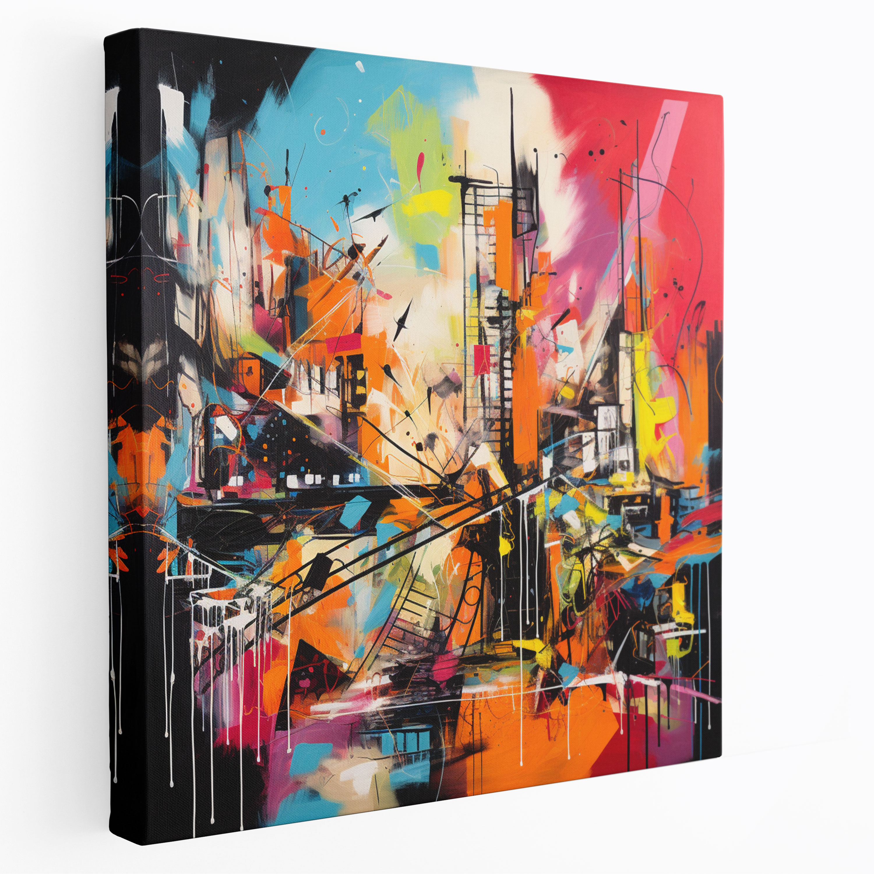 Basquiat Canvas Print - Urban Abstract Wall Art - Basquiat, Abstract Art, Home Decoration, Canvas Wall Art