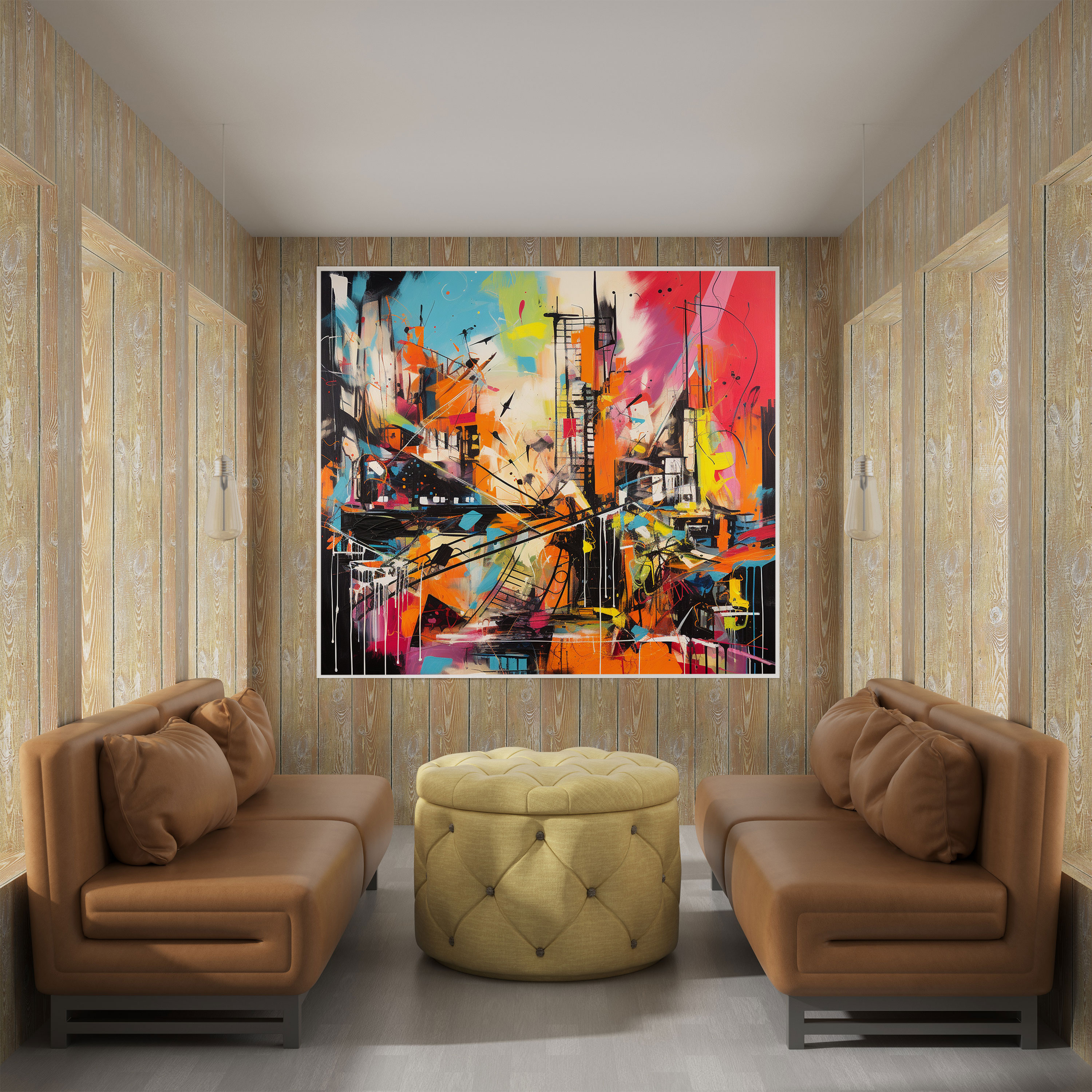 Basquiat Canvas Print - Urban Abstract Wall Art - Basquiat, Abstract Art, Home Decoration, Canvas Wall Art