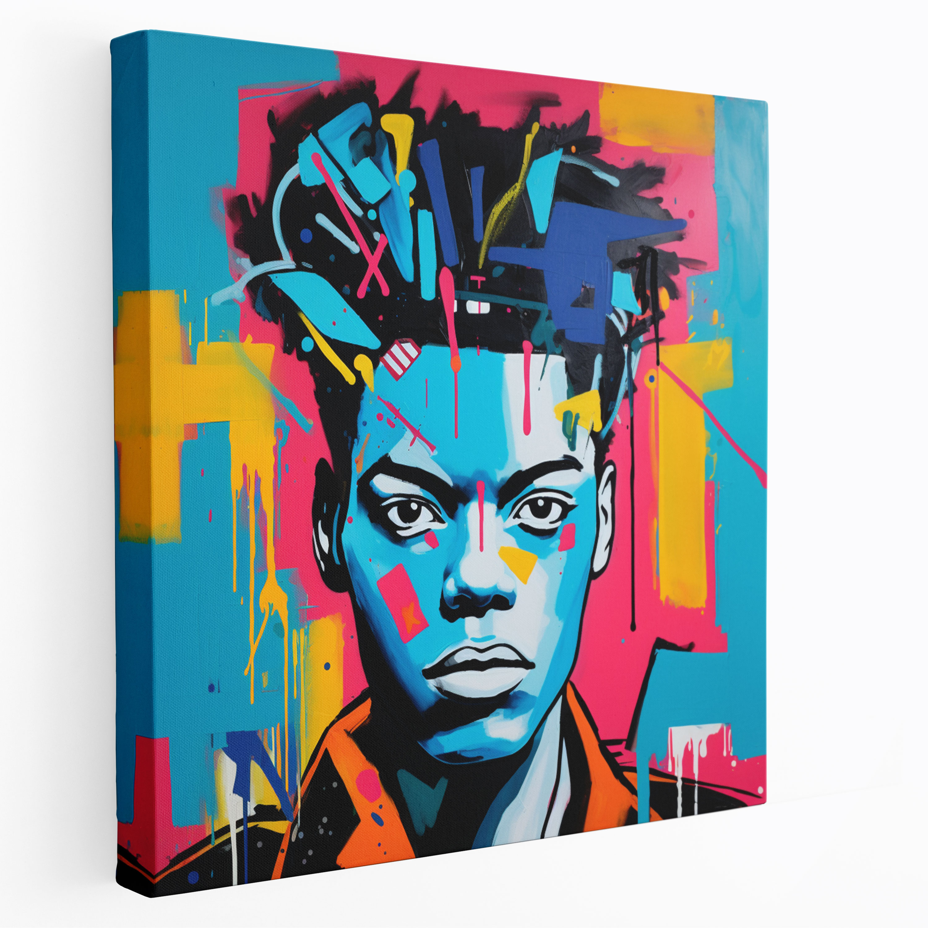 Basquiat Wall Art - Pop Art Canvas Print - Basquiat, Canvas Wall Art, Expressive Style, Pop Art Inspired