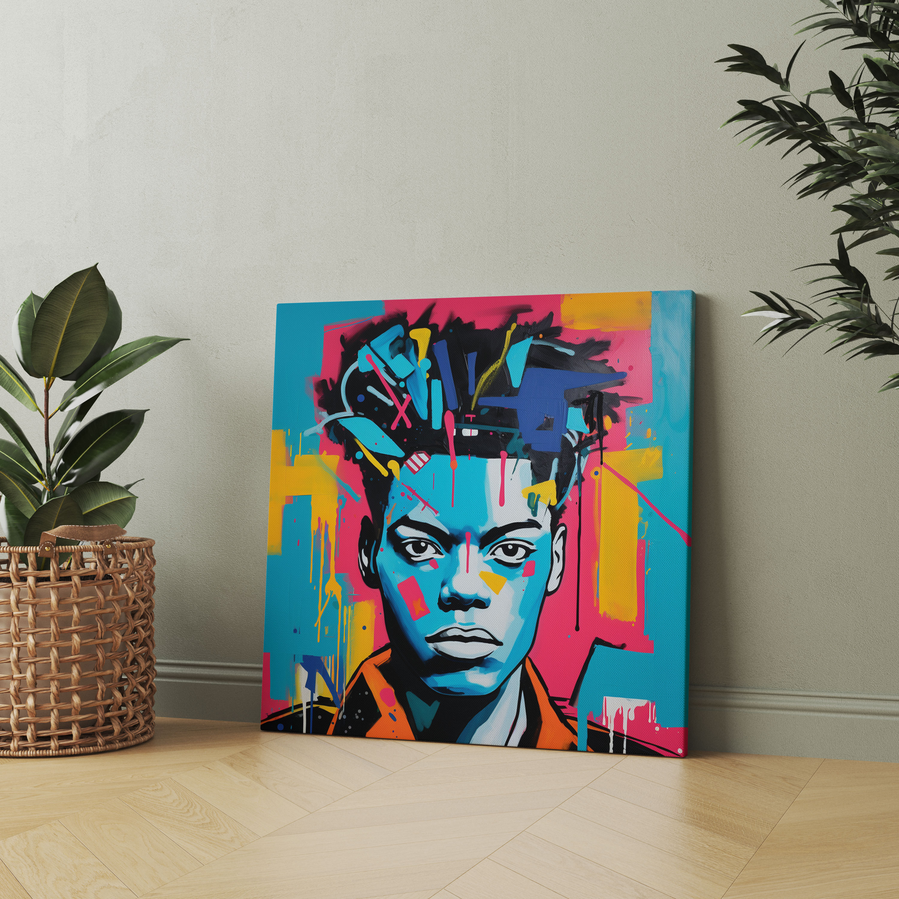 Basquiat Wall Art - Pop Art Canvas Print - Basquiat, Canvas Wall Art, Expressive Style, Pop Art Inspired