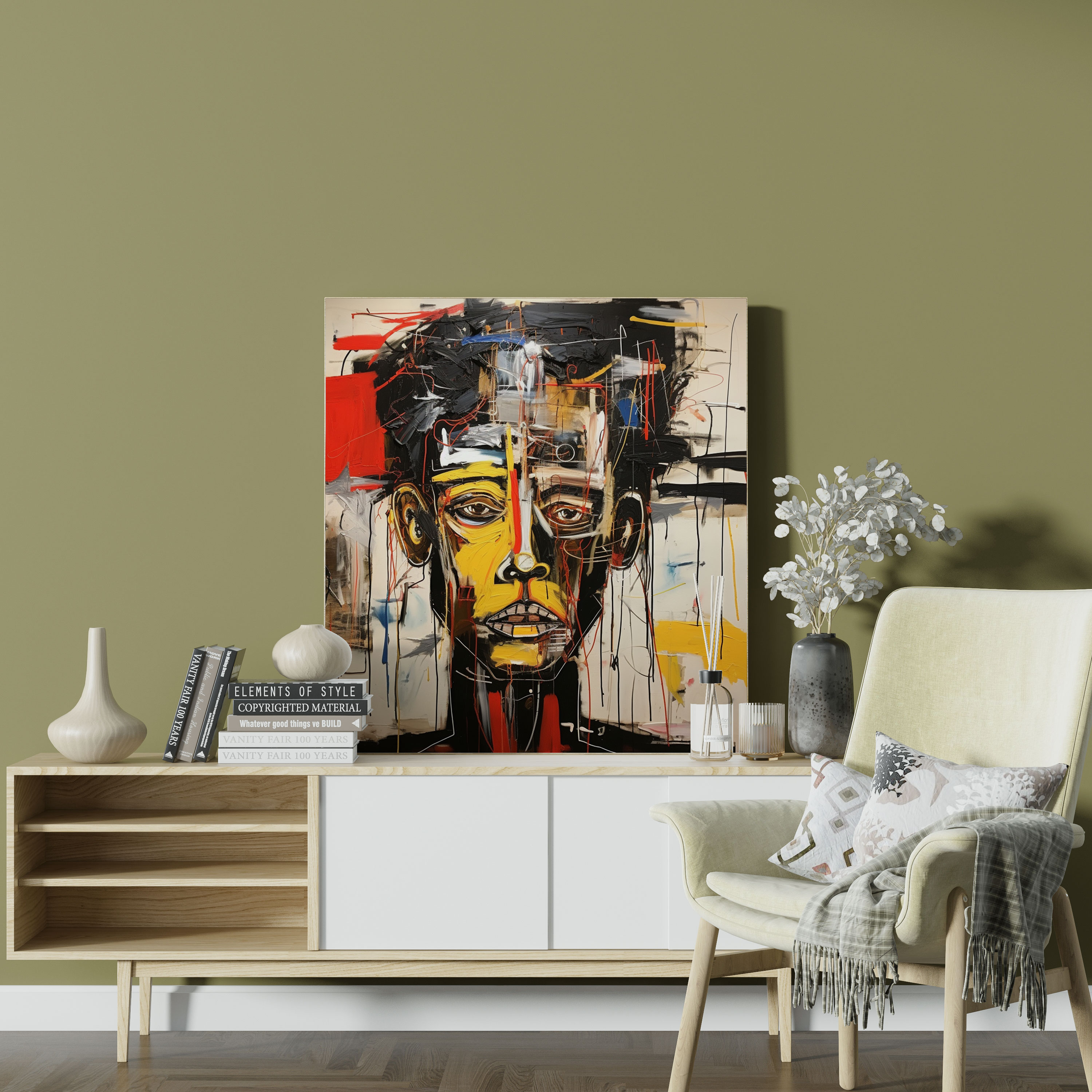 Basquiat Canvas Print - Abstract Human Anatomy Wall Art - Basquiat, Masterpiece, Unique Design, Human Anatomy