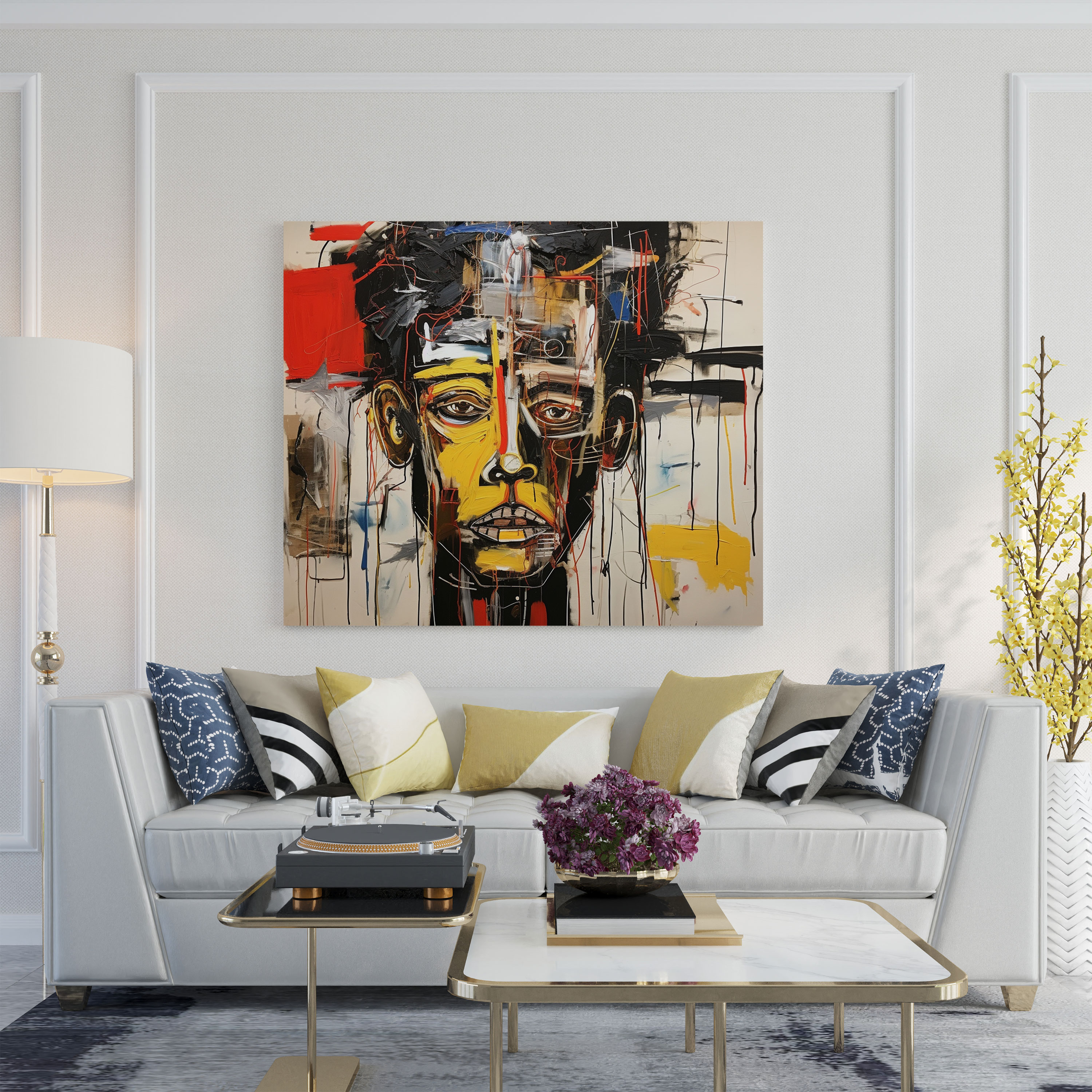 Basquiat Canvas Print - Abstract Human Anatomy Wall Art - Basquiat, Masterpiece, Unique Design, Human Anatomy