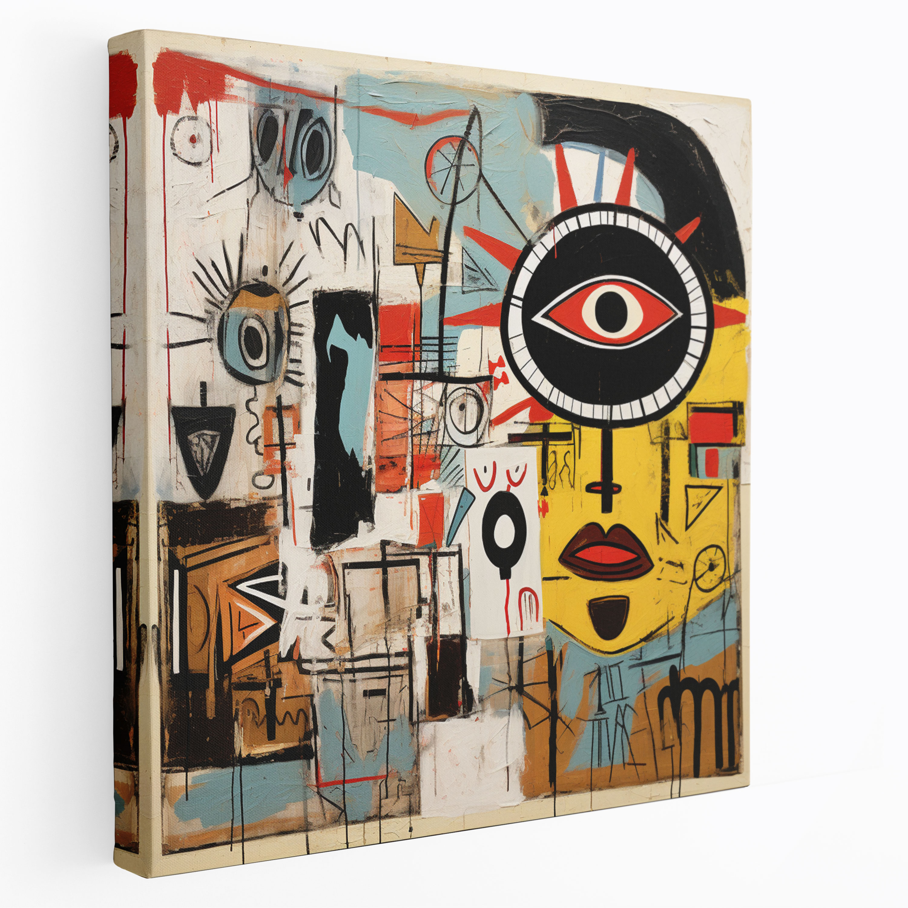 Basquiat Canvas Print - Eclectic Collage Wall Art - Basquiat, Canvas Wall Art, Basquiat, Conversation Starter