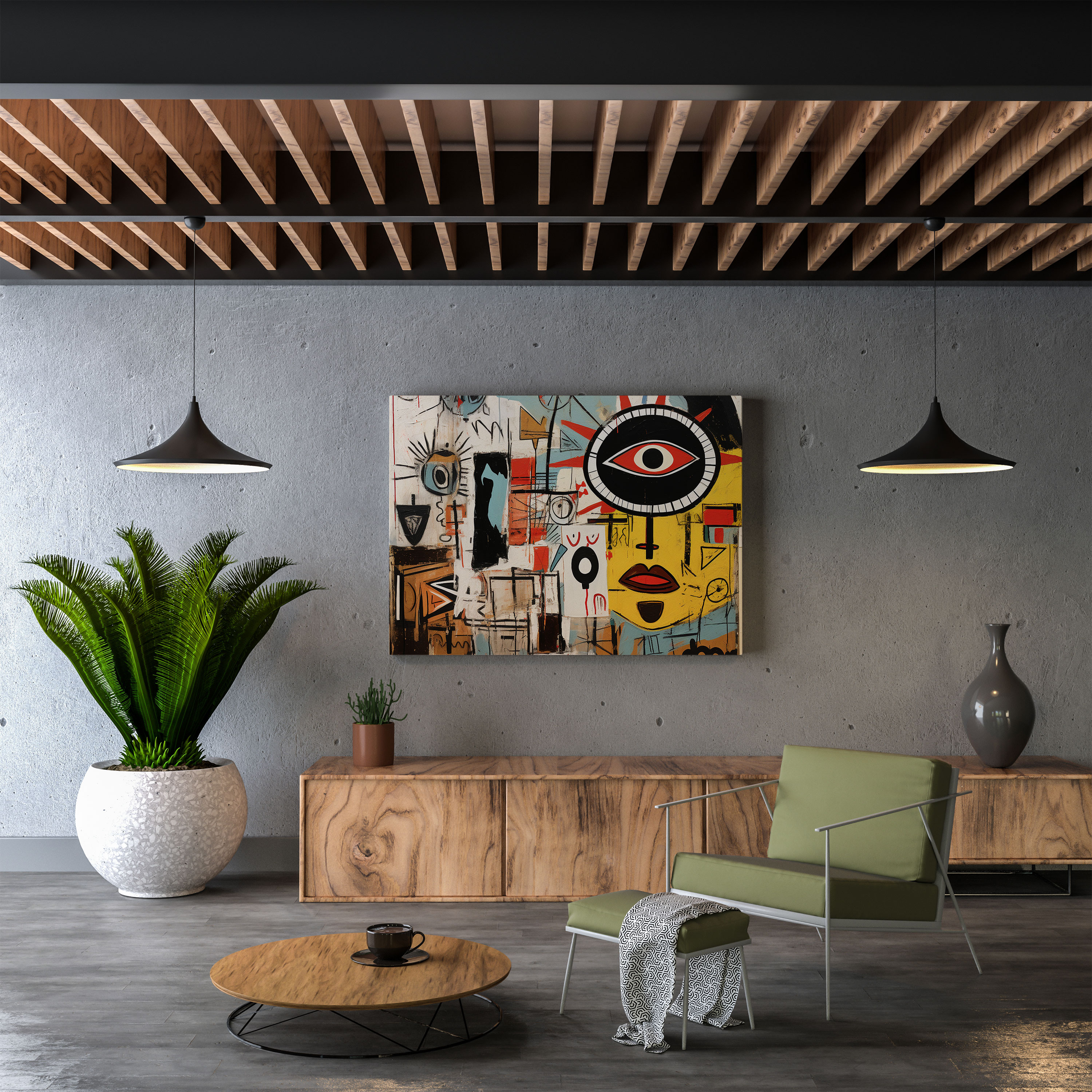Basquiat Canvas Print - Eclectic Collage Wall Art - Basquiat, Canvas Wall Art, Basquiat, Conversation Starter
