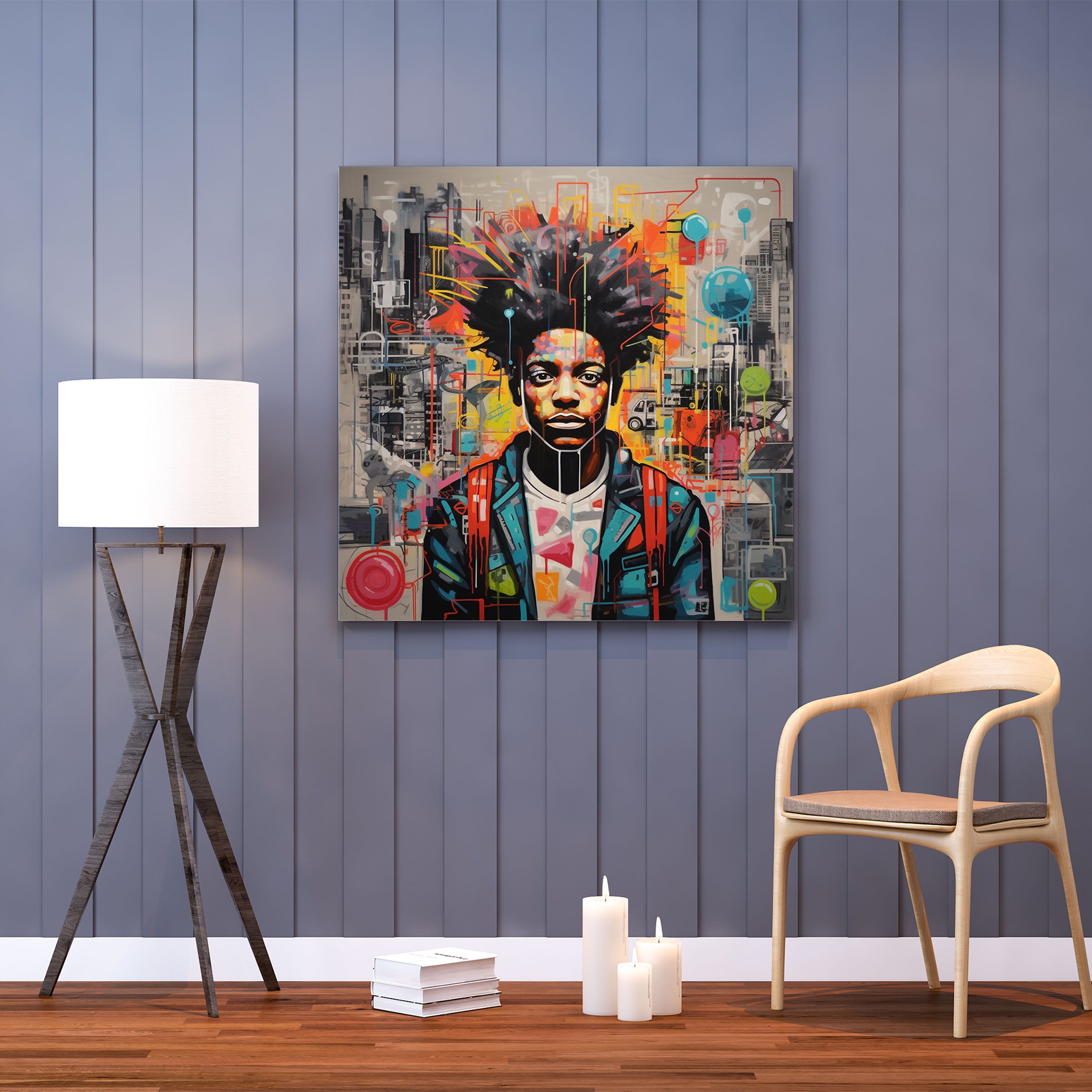 Basquiat Wall Art - Street Art Canvas Print - Basquiat, Wall Decoration, Street Art Inspired, Urban City Life