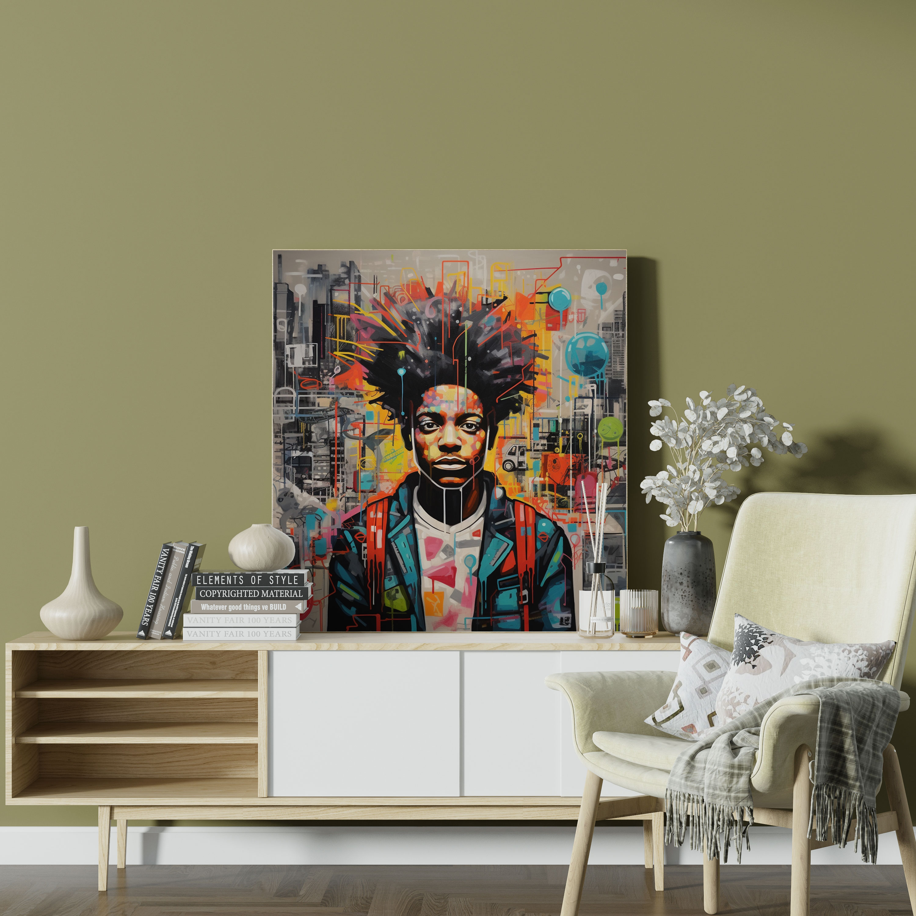 Basquiat Wall Art - Street Art Canvas Print - Basquiat, Wall Decoration, Street Art Inspired, Urban City Life