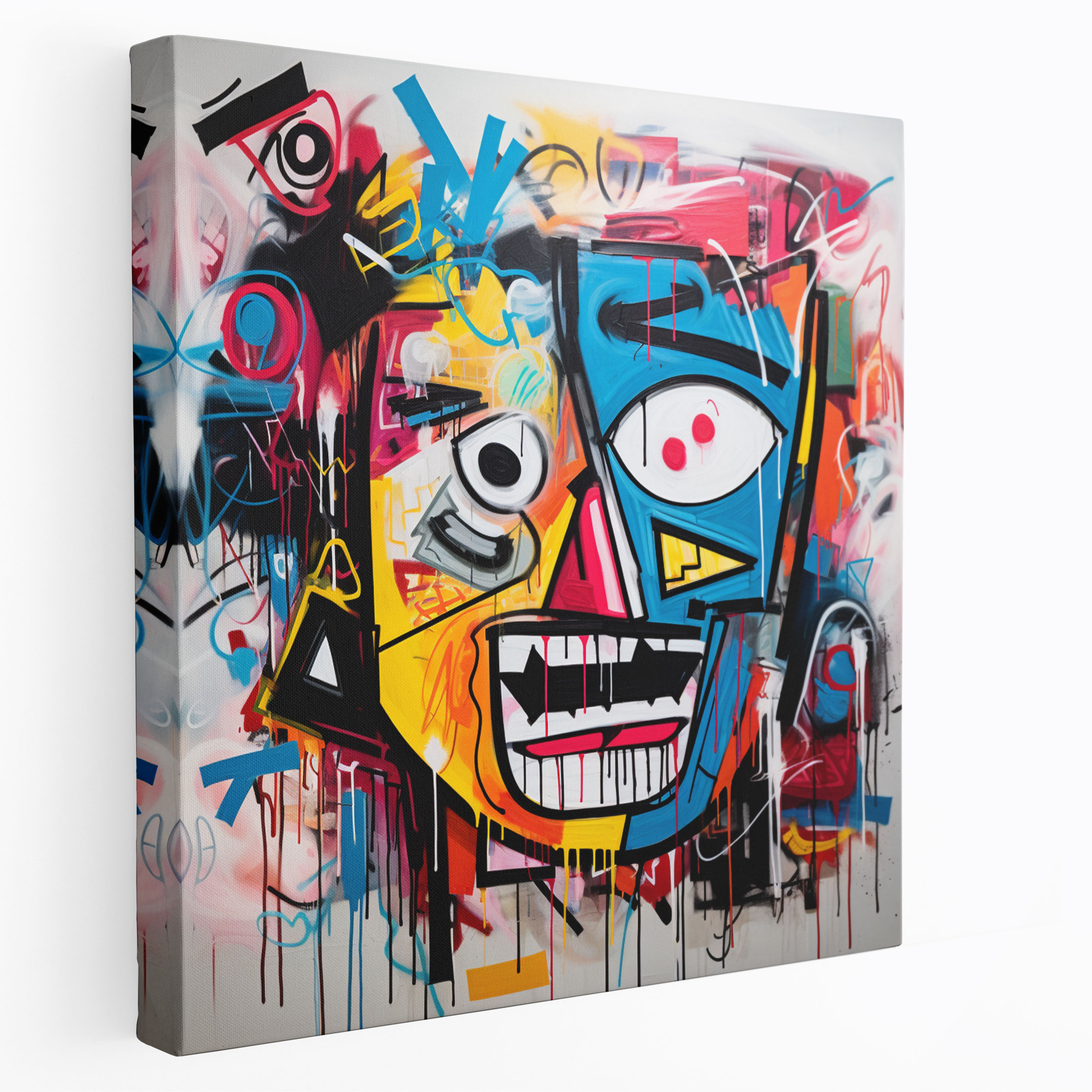 Basquiat Canvas Print - Abstract Graffiti Wall Art - Basquiat, Abstract Graffiti, Artistic Vision, Canvas Wall Art