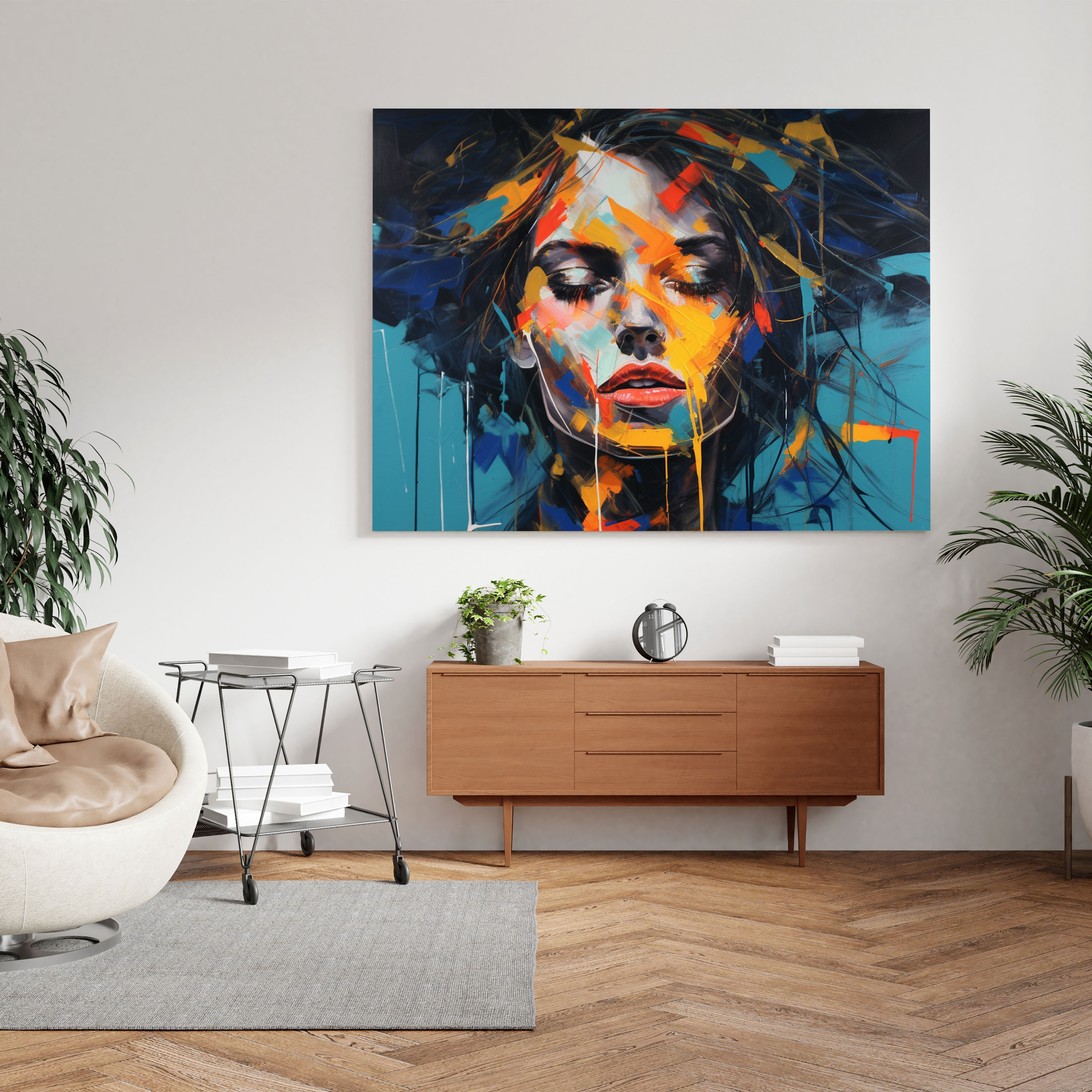 Basquiat Wall Art - Abstract Figurative Canvas Print - Basquiat, Basquiat, Emotional Depth, Canvas Print