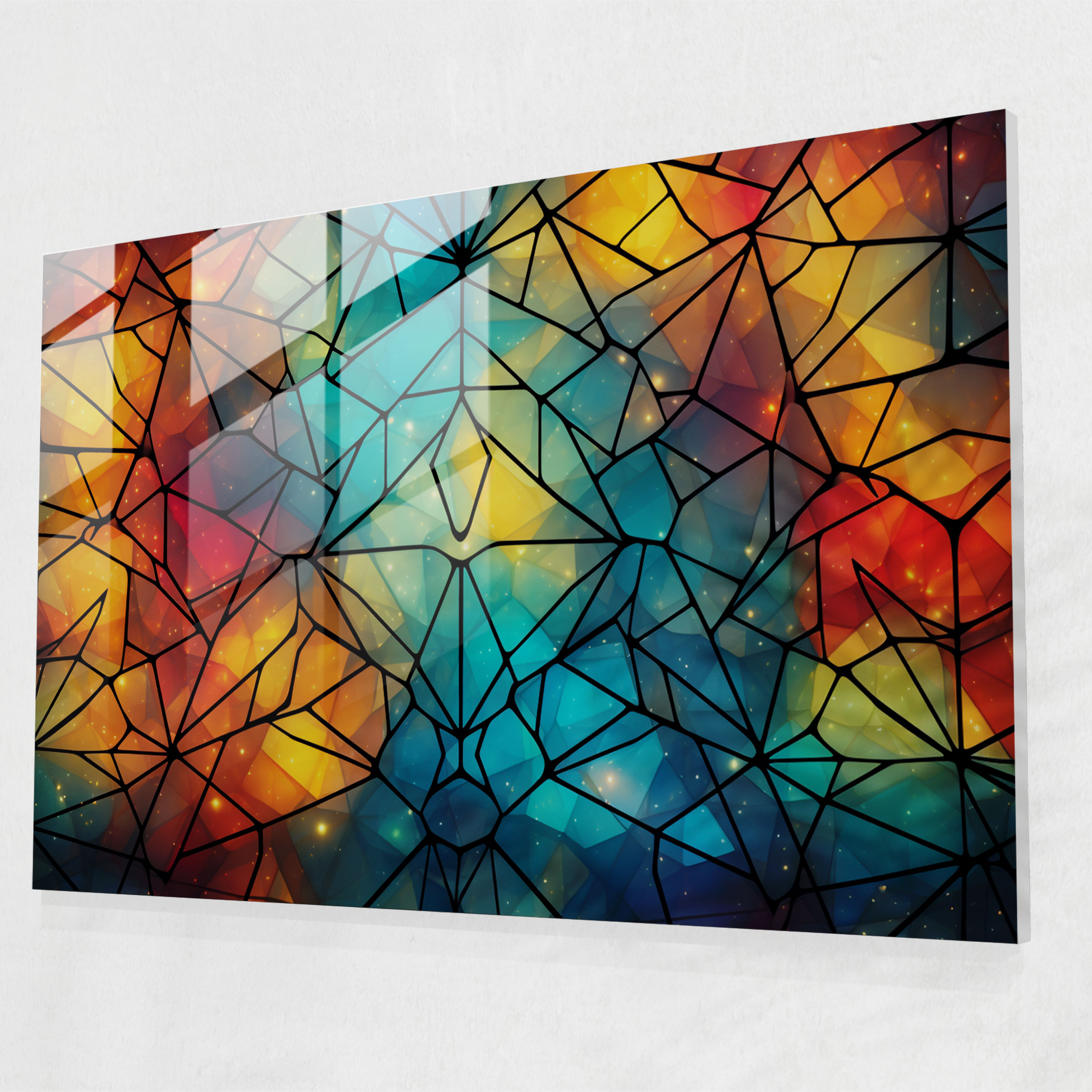 Blockchain Glass Print - Blockchain, Glass Art, Intricate Pattern, Glass Wall Art