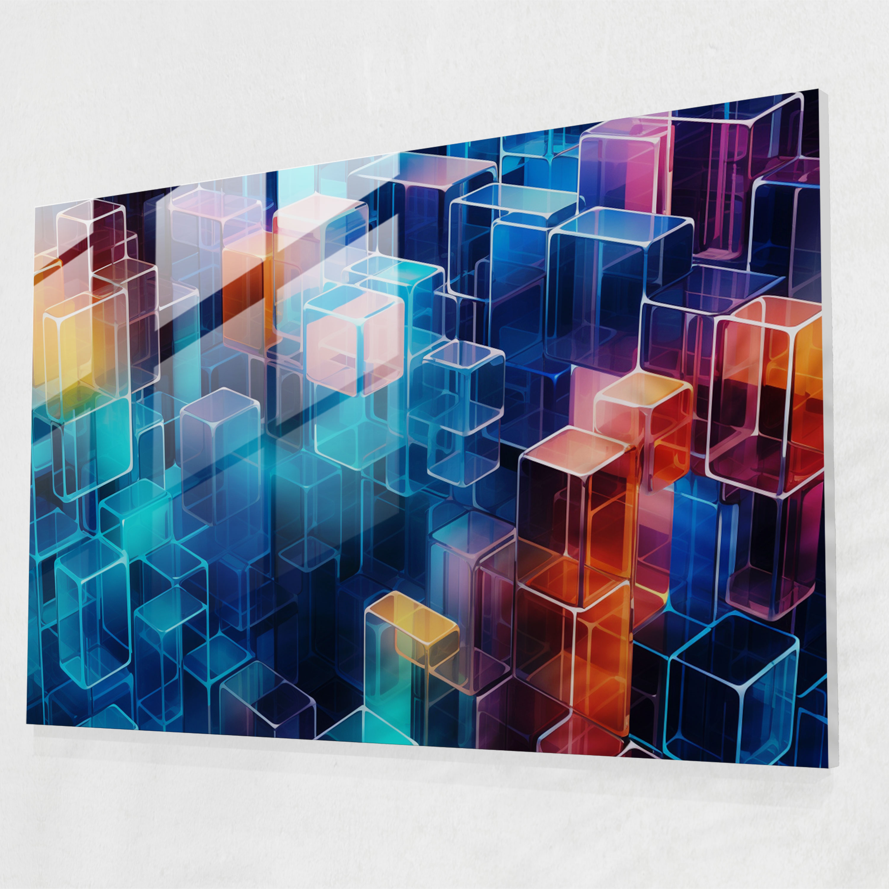 Blockchain Glass Print - Blockchain, Glass Print, Wall Decoration, Glass Wall Art