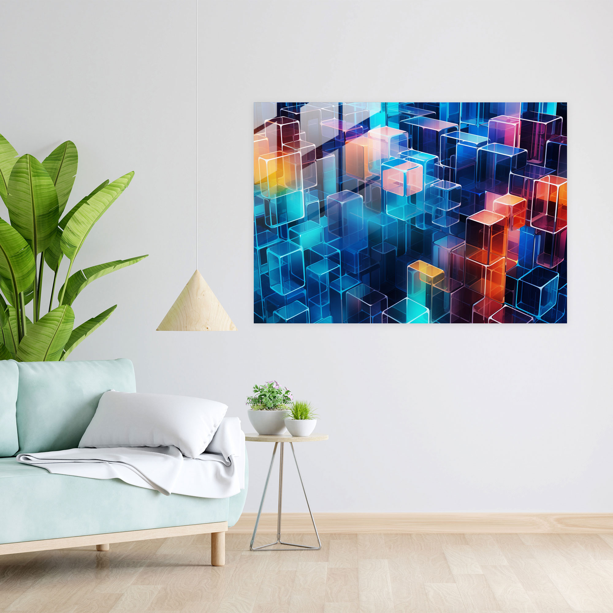 Blockchain Glass Print - Blockchain, Glass Print, Wall Decoration, Glass Wall Art