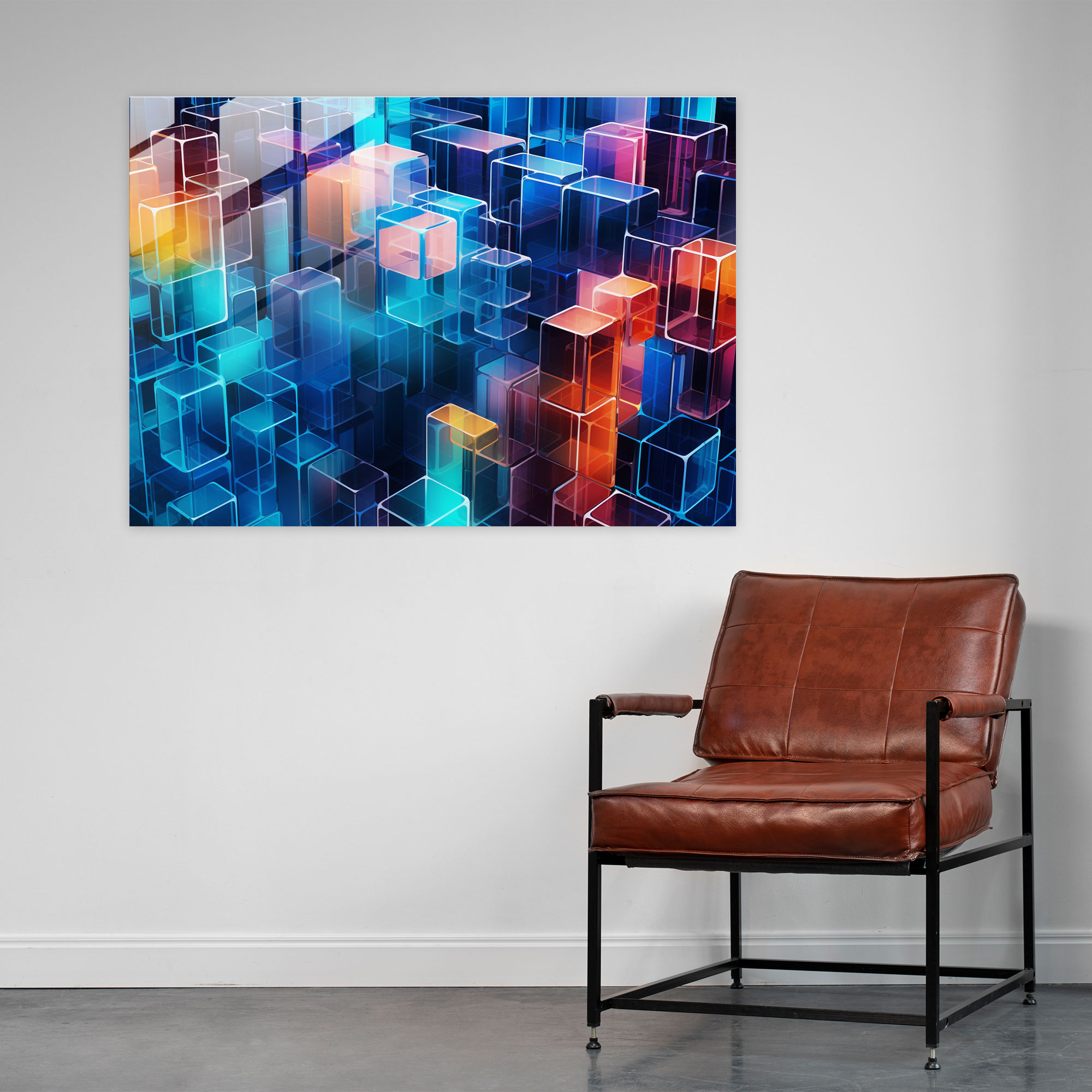 Blockchain Glass Print - Blockchain, Glass Print, Wall Decoration, Glass Wall Art