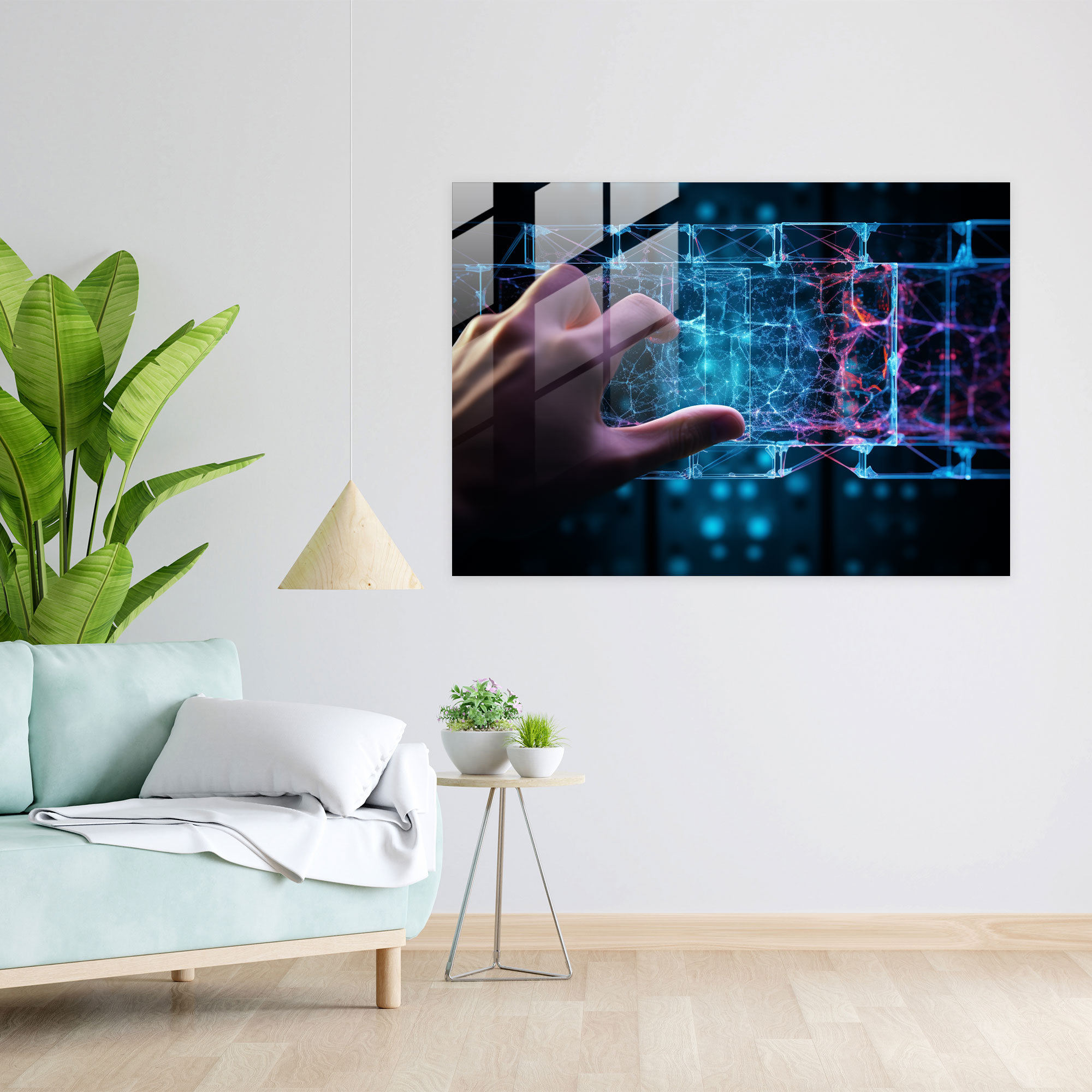 Blockchain Glass Print - Blockchain, Blockchain, Contemporary, Modern Art