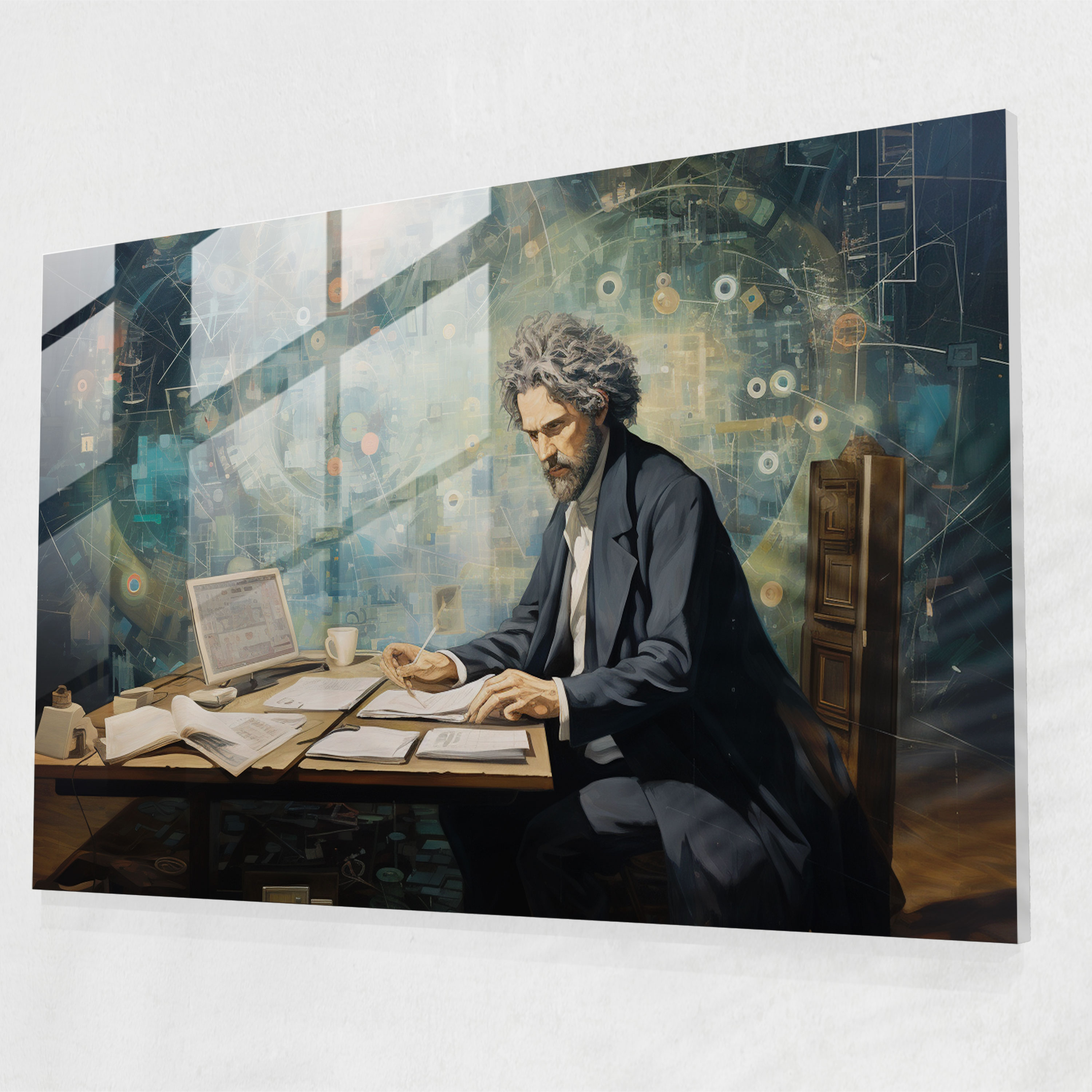 Blockchain Home Decoration - Blockchain, Blockchain Home Decoration, Glass Print, Mathematical Equations