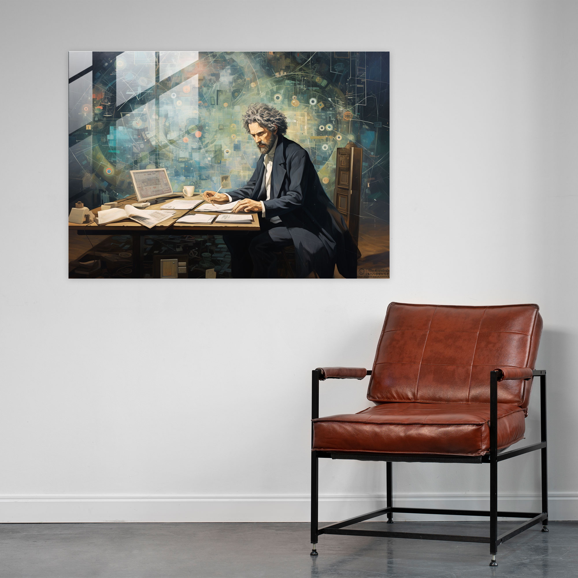 Blockchain Home Decoration - Blockchain, Blockchain Home Decoration, Glass Print, Mathematical Equations