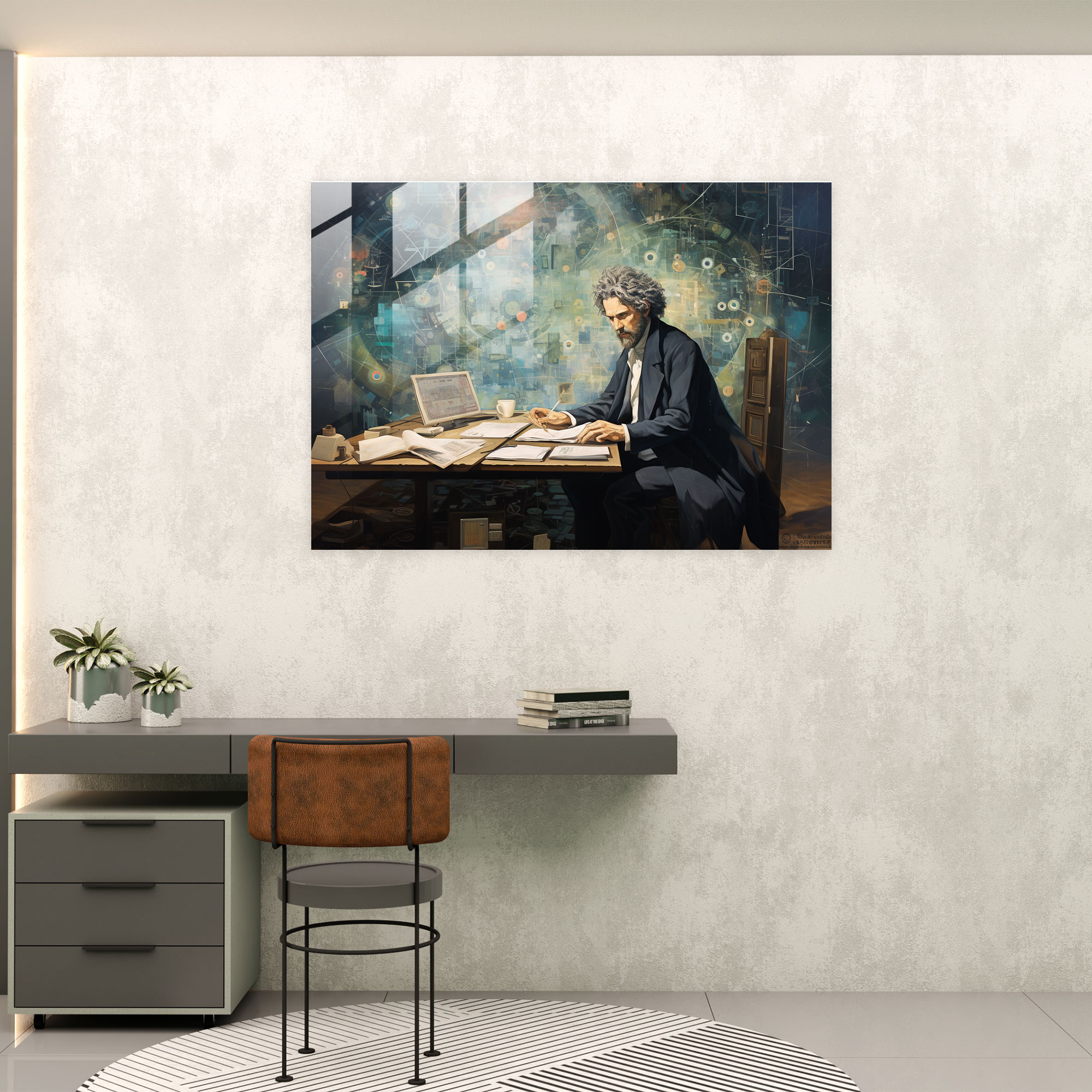 Blockchain Home Decoration - Blockchain, Blockchain Home Decoration, Glass Print, Mathematical Equations