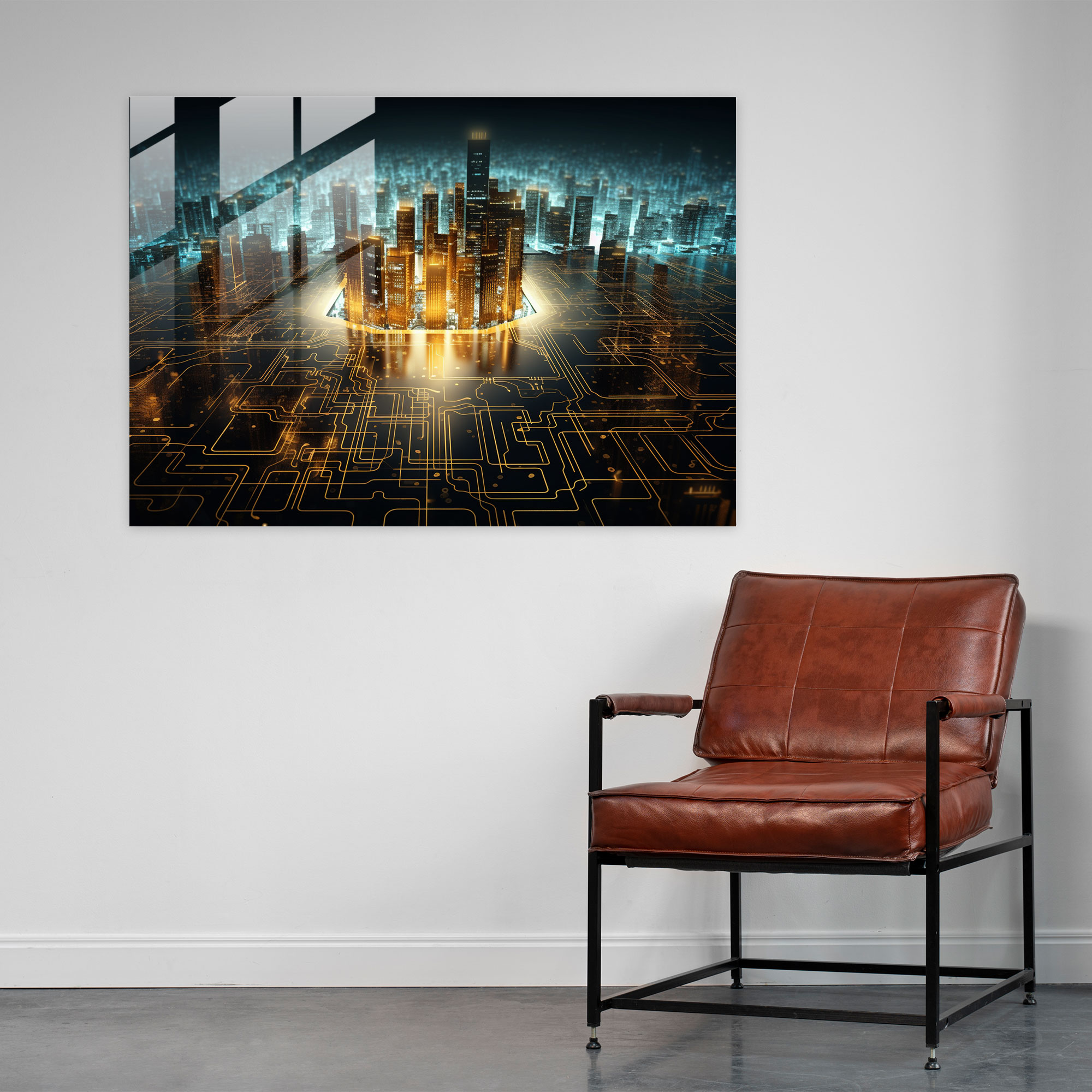 Blockchain Glass Print - Blockchain, Blockchain, Glass Print, Mosaic-Inspired Artwork