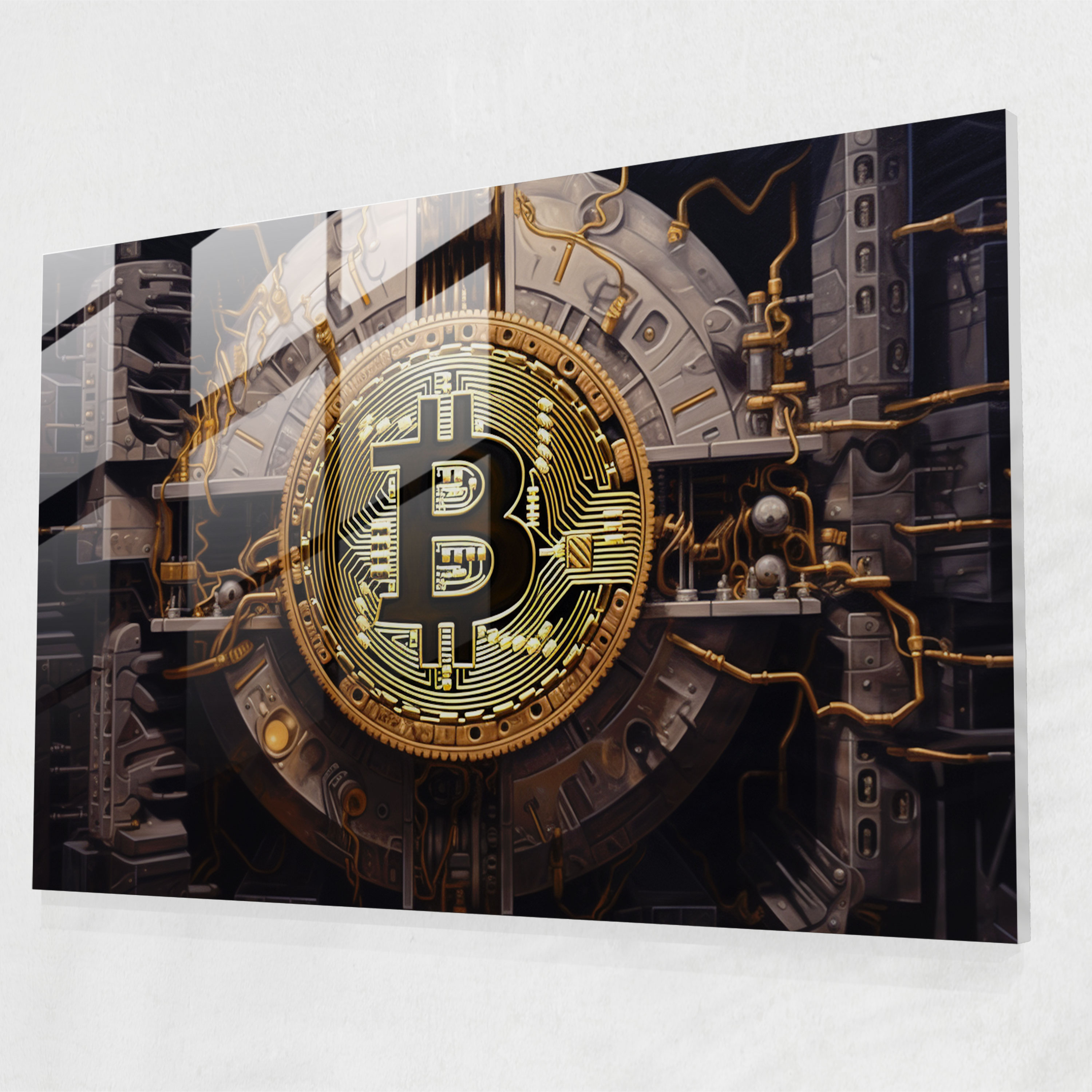 Blockchain Cam Tablo - Ev Dekorasyonu ve Modern Sanat