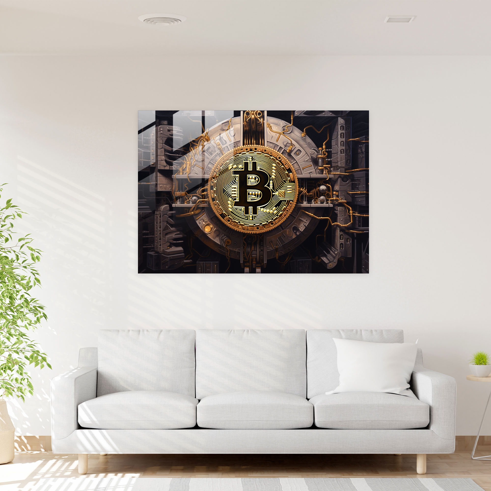 Blockchain Cam Tablo - Ev Dekorasyonu ve Modern Sanat