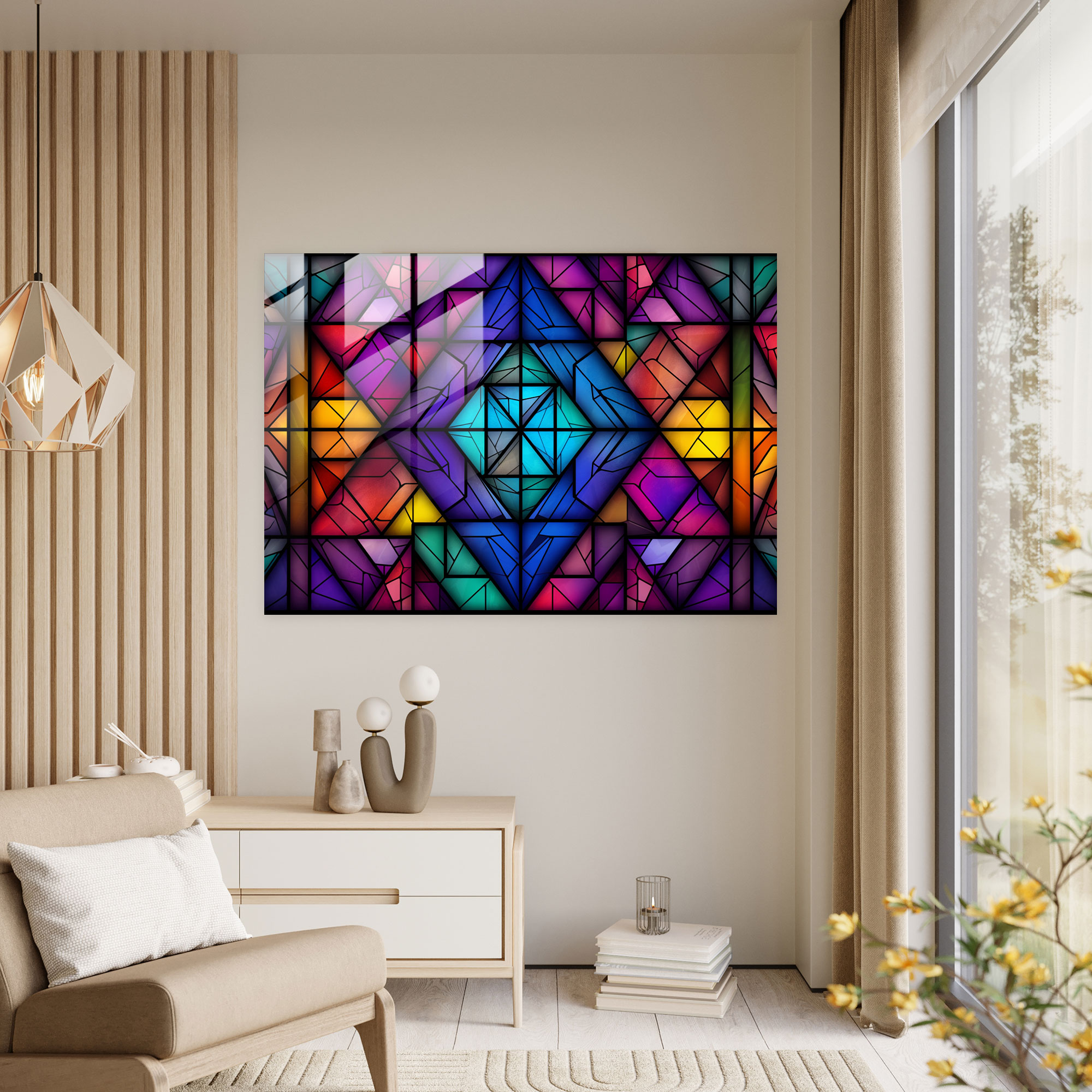 Blockchain Cam Sanatı - Duvar Dekorasyonu Vitray İnovasyon