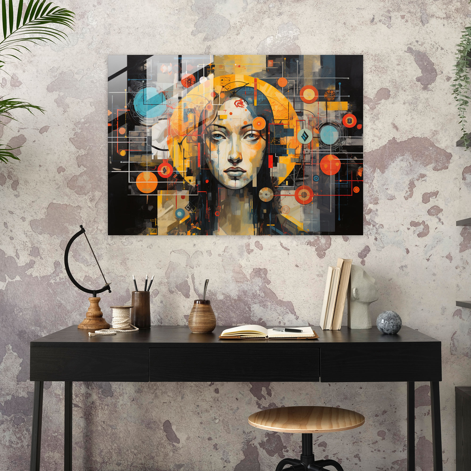 Blockchain Mixed Media Print - Blockchain, Contemporary Design, Technology, Home Decoration