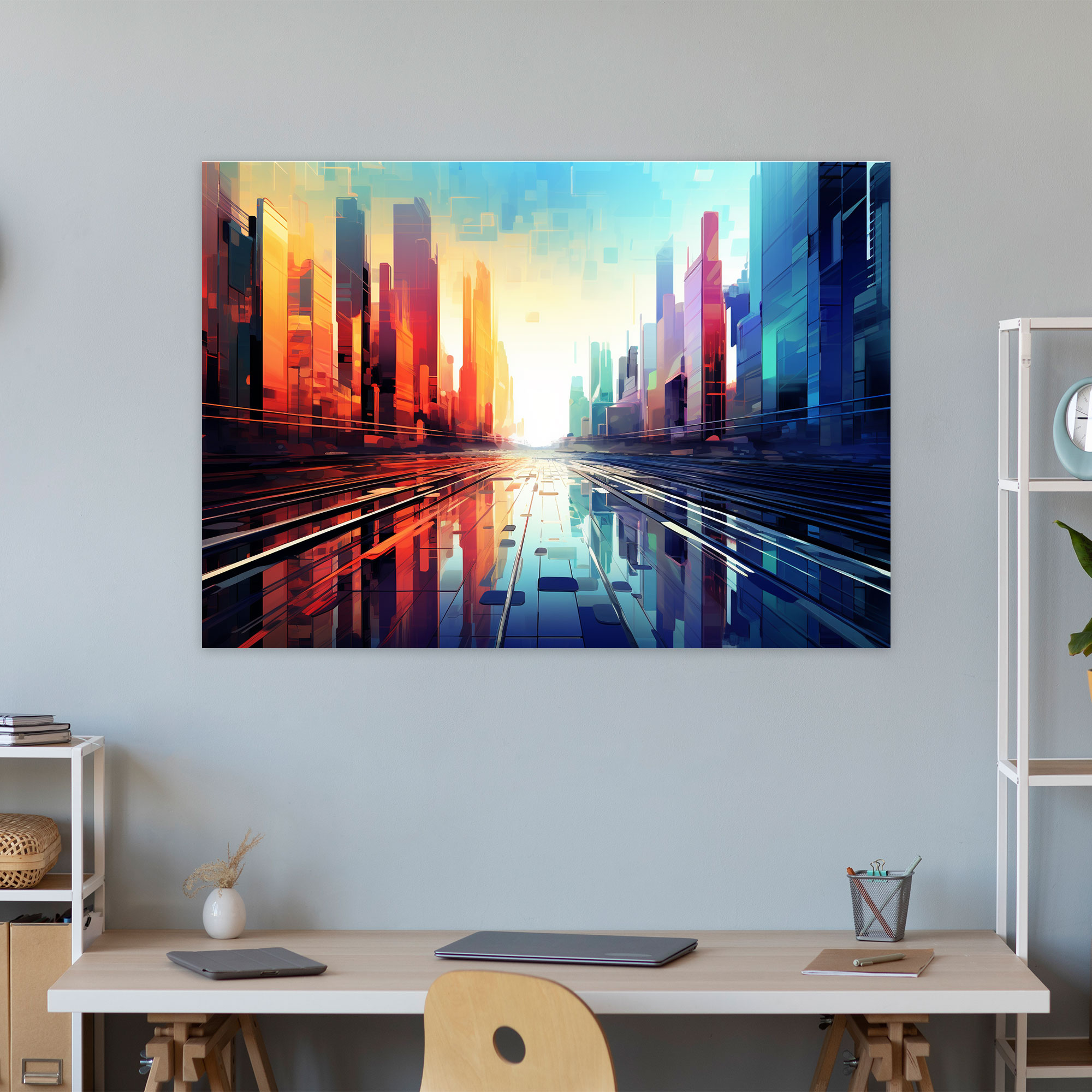 Blockchain Canvas Print - Blockchain, Sleek Lines, Canvas Print, Home Decoration