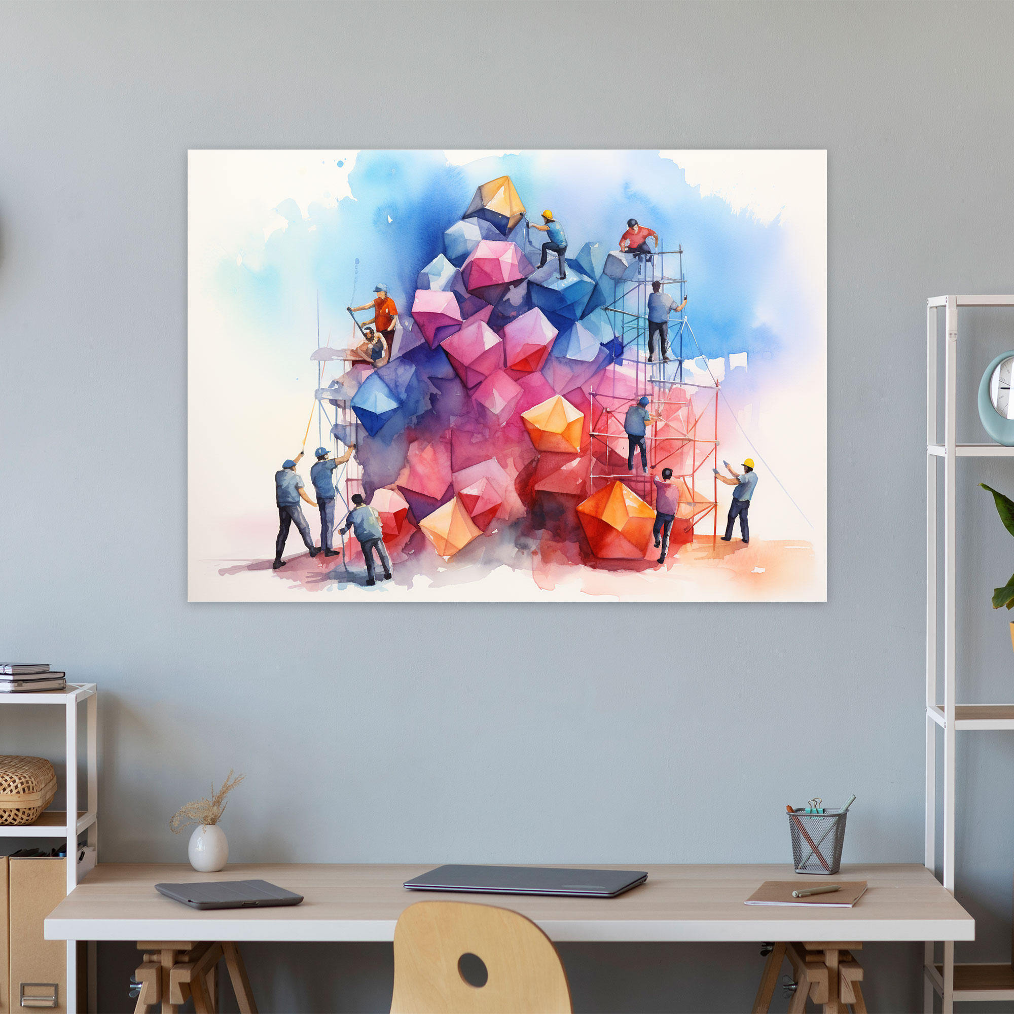 Blockchain Canvas Print - Blockchain, Group Of People, Captivating Decor, Visually Appealing Decor